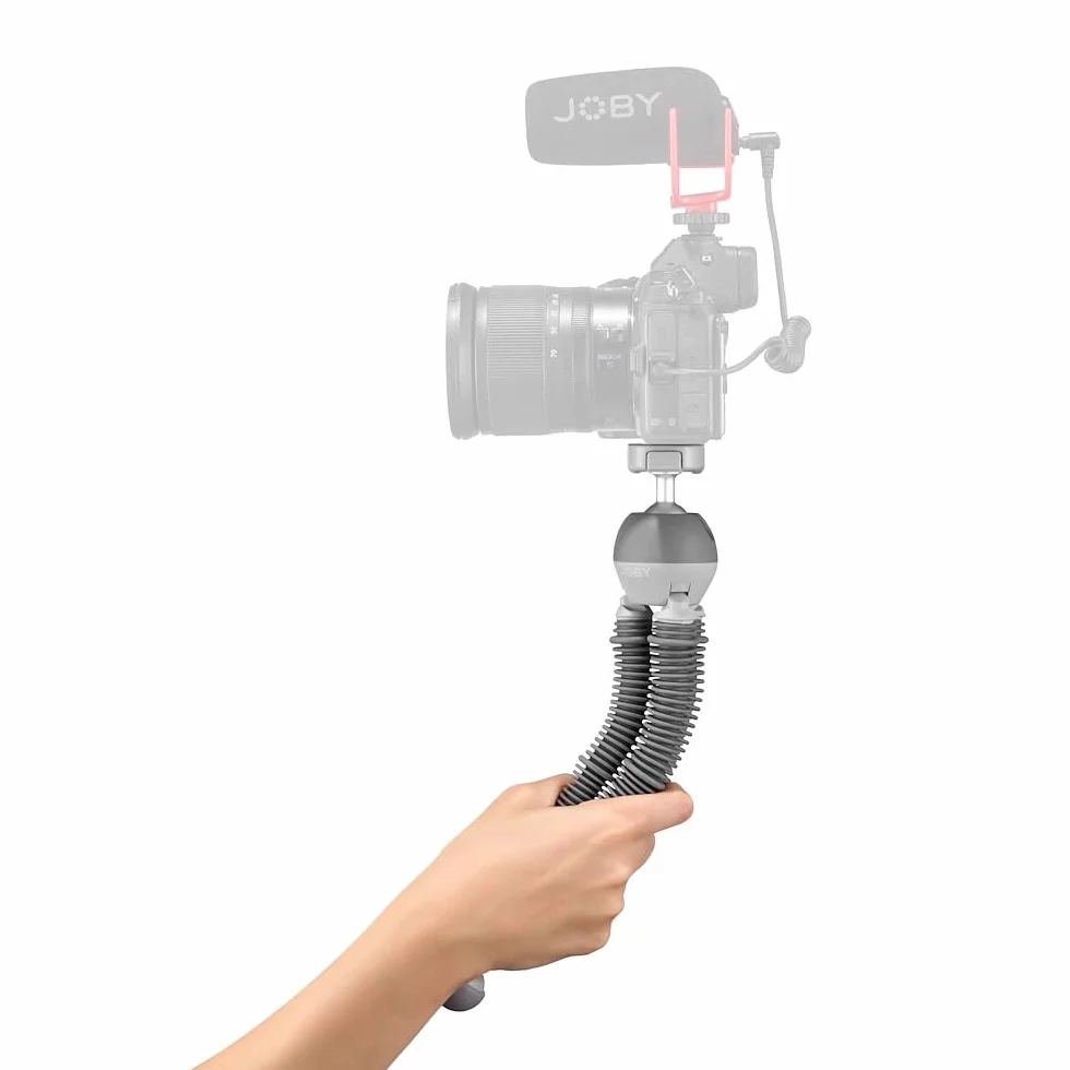 JOBY PodZilla Duży elastyczny statyw z głowicą kulową w zestawie, statyw do telefonu od twórców GorillaPod, kompatybilny z iPhone'ami, smartfonami, kompaktowymi aparatami bezlusterkowymi, szary,