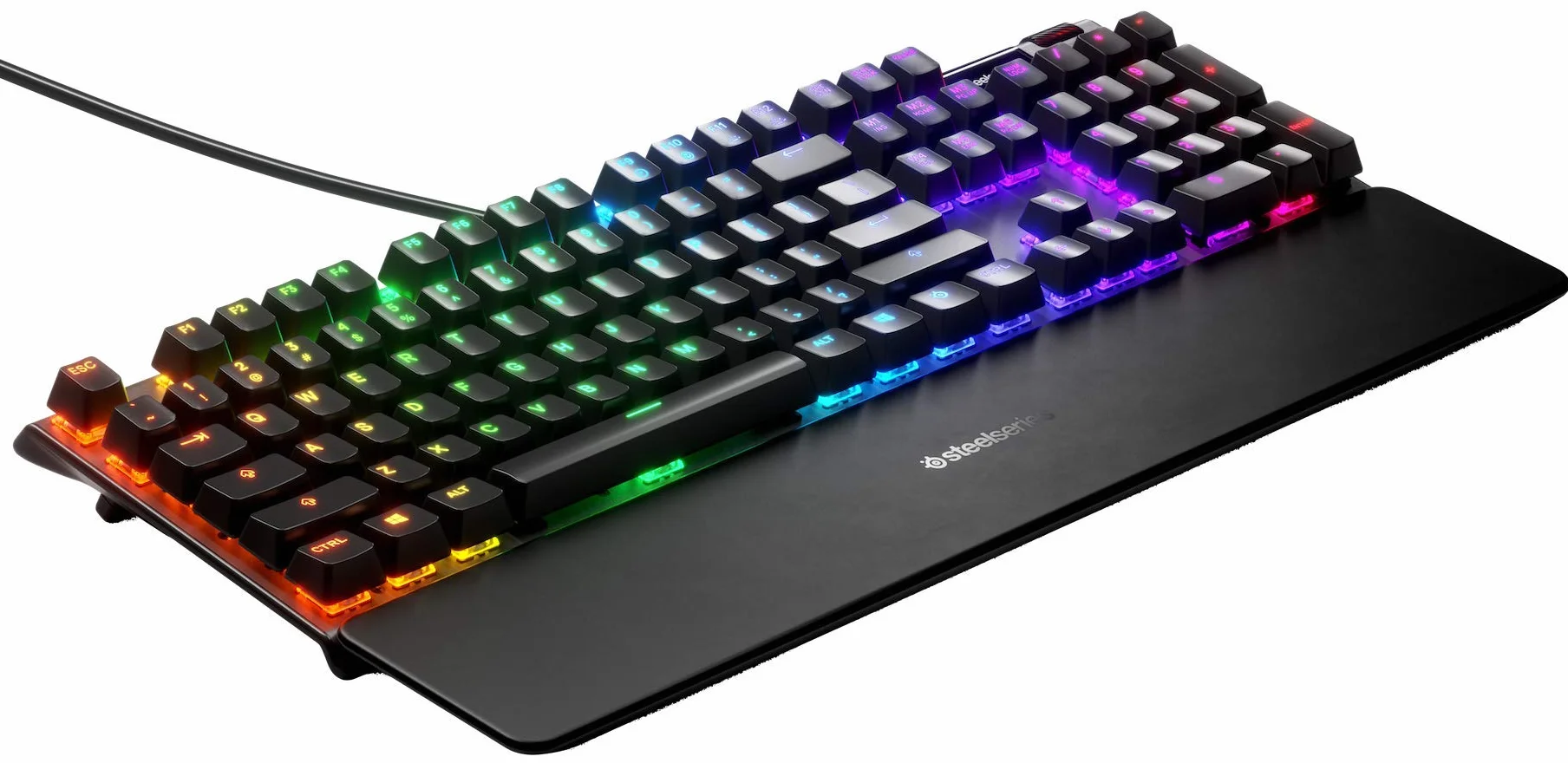 SteelSeries Apex 5 hybrydowa mechaniczna klawiatura gamingowa RGB OLED Smart Display QWERTY