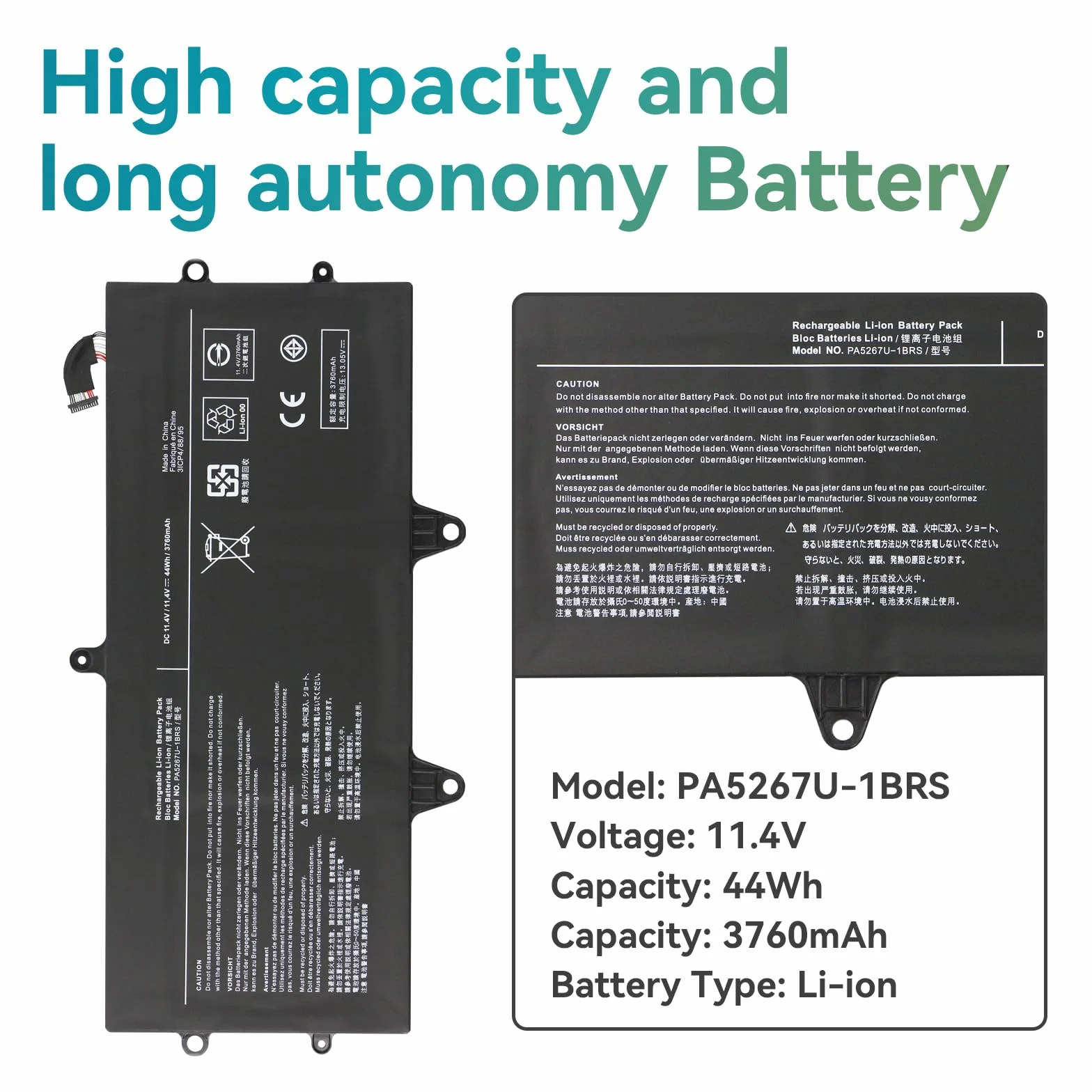 Bateria do Toshiba Portege X20W-D Laptop PA5267U-1BRS
