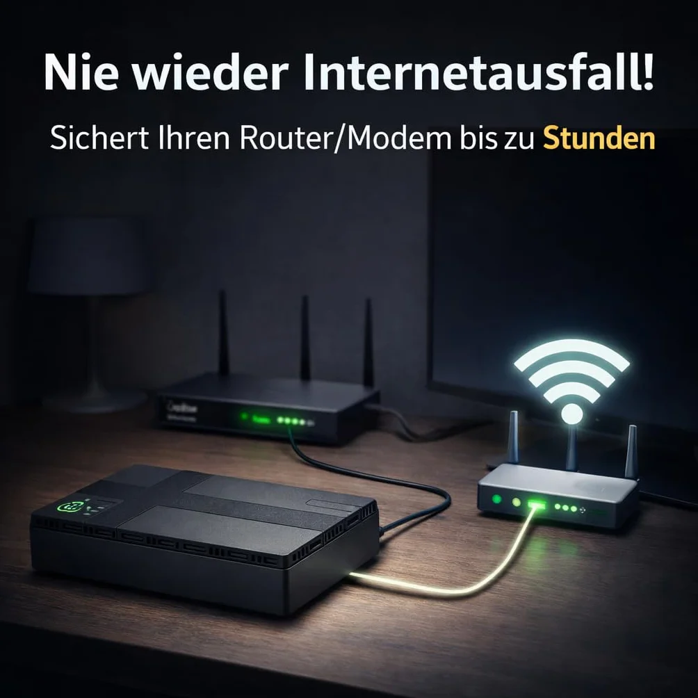 UPS Battery Backup 20000 mAh Kompaktowy Stabilny Zasilacz do Kamery Bezpieczeństwa Routera MP4