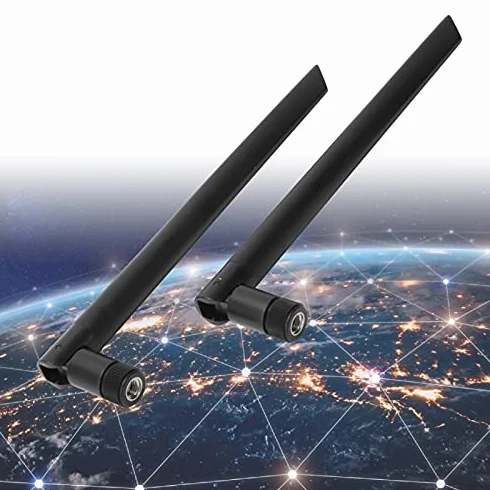 2 Szt.Kabel do SMA + 2 Szt.M.2 WiFi Bluetooth Zewnętrzna Antena 8DB, Obsługa Karty Blueooth 802.11a / B/G/N/Ac, do Bezprzewodowej Karty Sieciowej NGFF/M.2