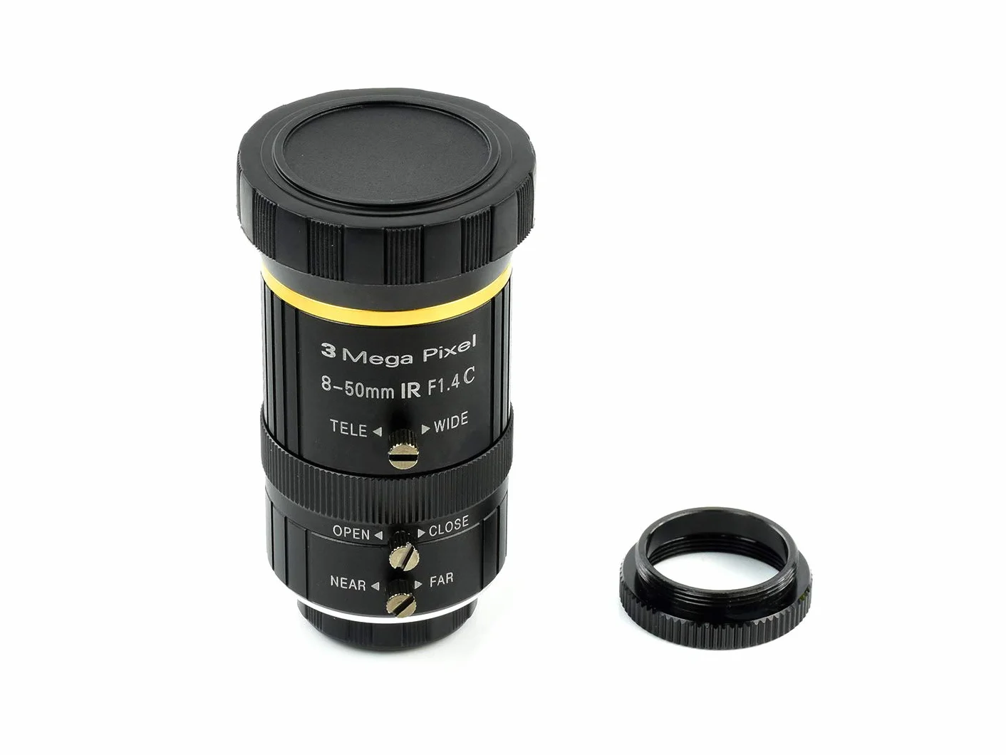 Waveshare 8-50mm C-Mount Zoom Lens for Raspberry Pi Camera