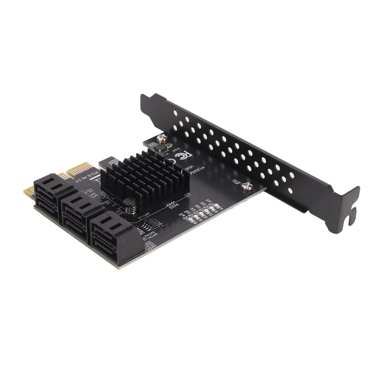 PCIE 6-portowy interfejs 4X, karta rozszerzeń SATA elementy wewnętrzne PCIE3.0 GEN3 4X adapter interfejsu huba, ASM1166