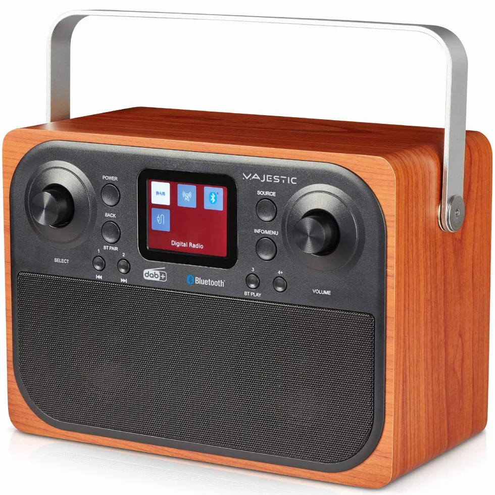 MAJESTIC Radio Dab+, FM (Rt-197dab) Portatile Bluetooth Display Lc Sveglia
