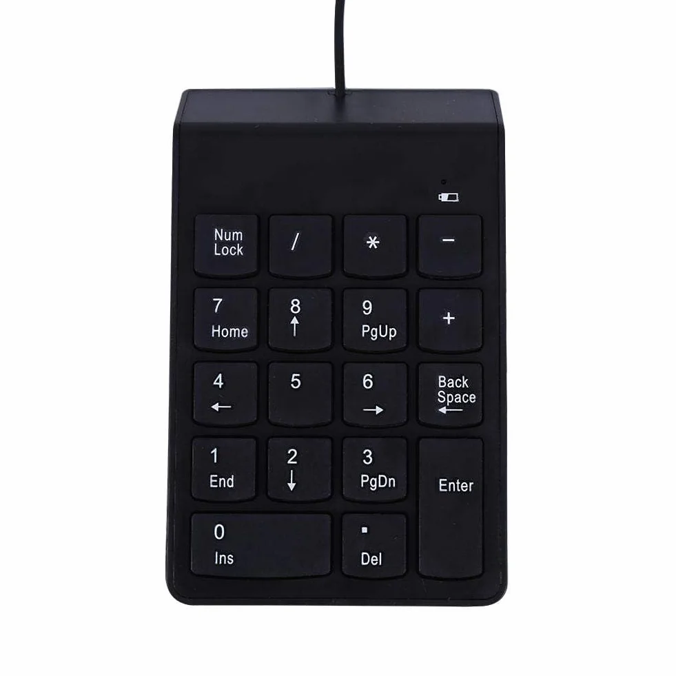 Klawiatura numeryczna USB Przenośna mini klawiatura numeryczna 18-klawiszowa klawiatura do laptopa Desktop PC Pro Klawiatura numeryczna USB