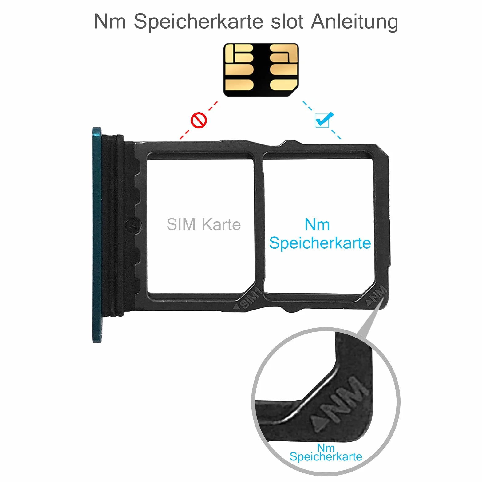 Karta pamięci NM 128GB 90MB/S Karta pamięci Nano Pasuje tylko do Huawei P30/P40/P50/P60 series/Mate20 series/Mate30 series/Mate40 series/Nove series Karta Nano 128GB (czerwona).