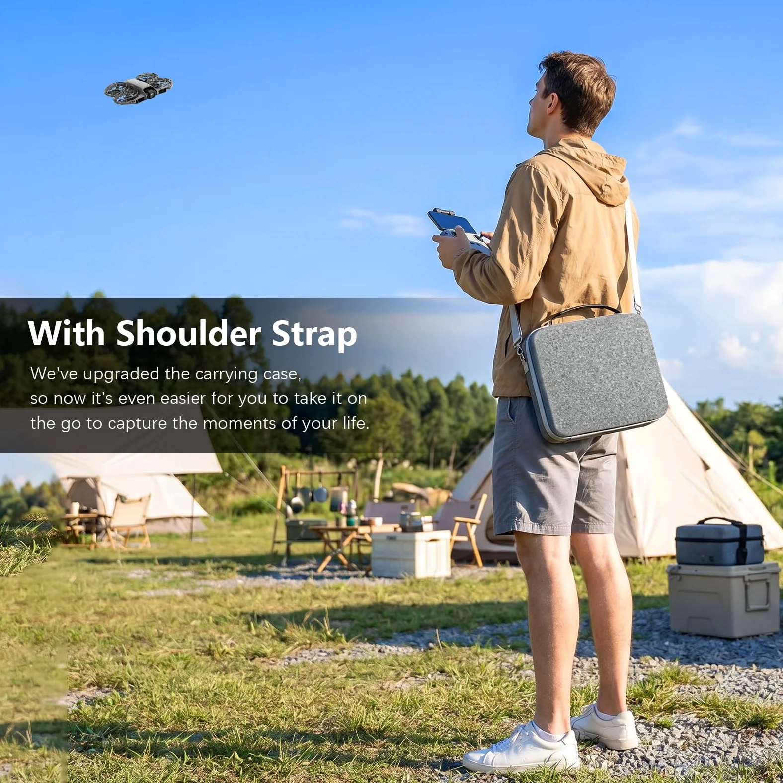 FPVtosky Neo 2 torba transportowa, przenośna nylonowa torba ochronna do DJI Neo 2 Fly More Combo, kompatybilna z akcesoriami do pilota zdalnego sterowania RC-N3 [tylko etui]