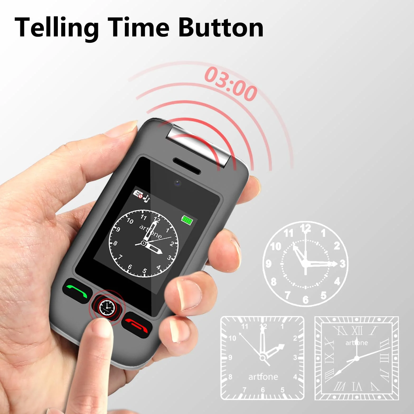 artfone G6 4G telefon komórkowy dla seniorów telefon z klapką Bez umowy丨duże klawisze telefon komórkowy丨przycisk SOS awaryjny丨stacja ładująca丨głośnik丨wybieranie krótkie丨telefon dla seniorów丨USB-C丨