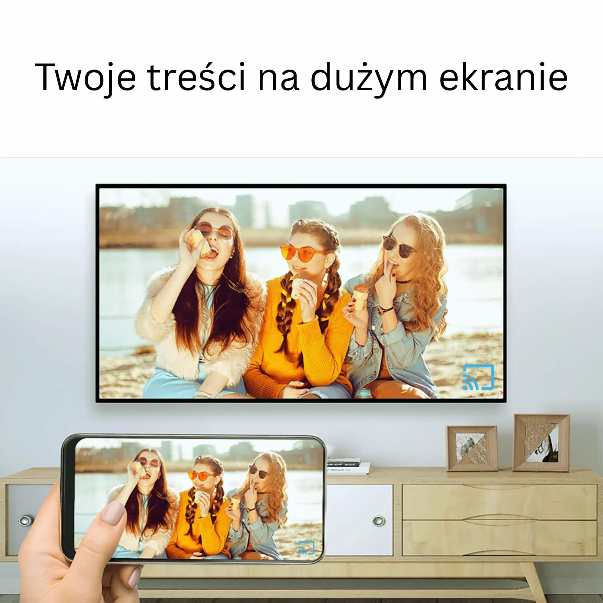 Przystawka Smart TV Stick 4K HDR | Android TV 14 | Odtwarzacz z Asystentem Google | Chromecast | Obsługuje Netflix, YouTube, Disney+, Prime Video