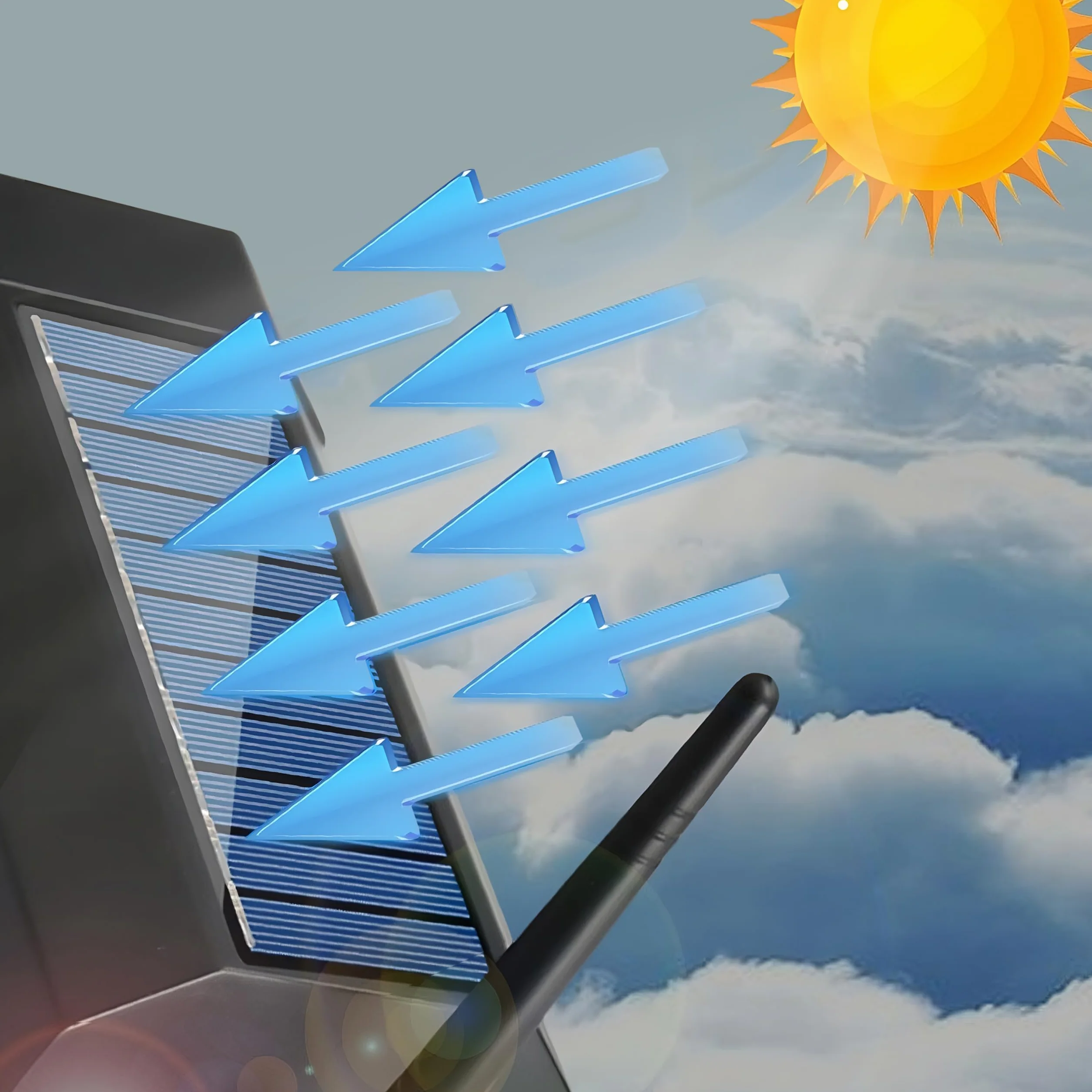 Retoo Atrapa Kamery z lampą LED, czujnikiem ruchu i zmierzchu, lampa solarna zewnętrzna 14.6x8.5x8.2 cm zasilana energią słoneczną, uchwyt na ścianie, czarna