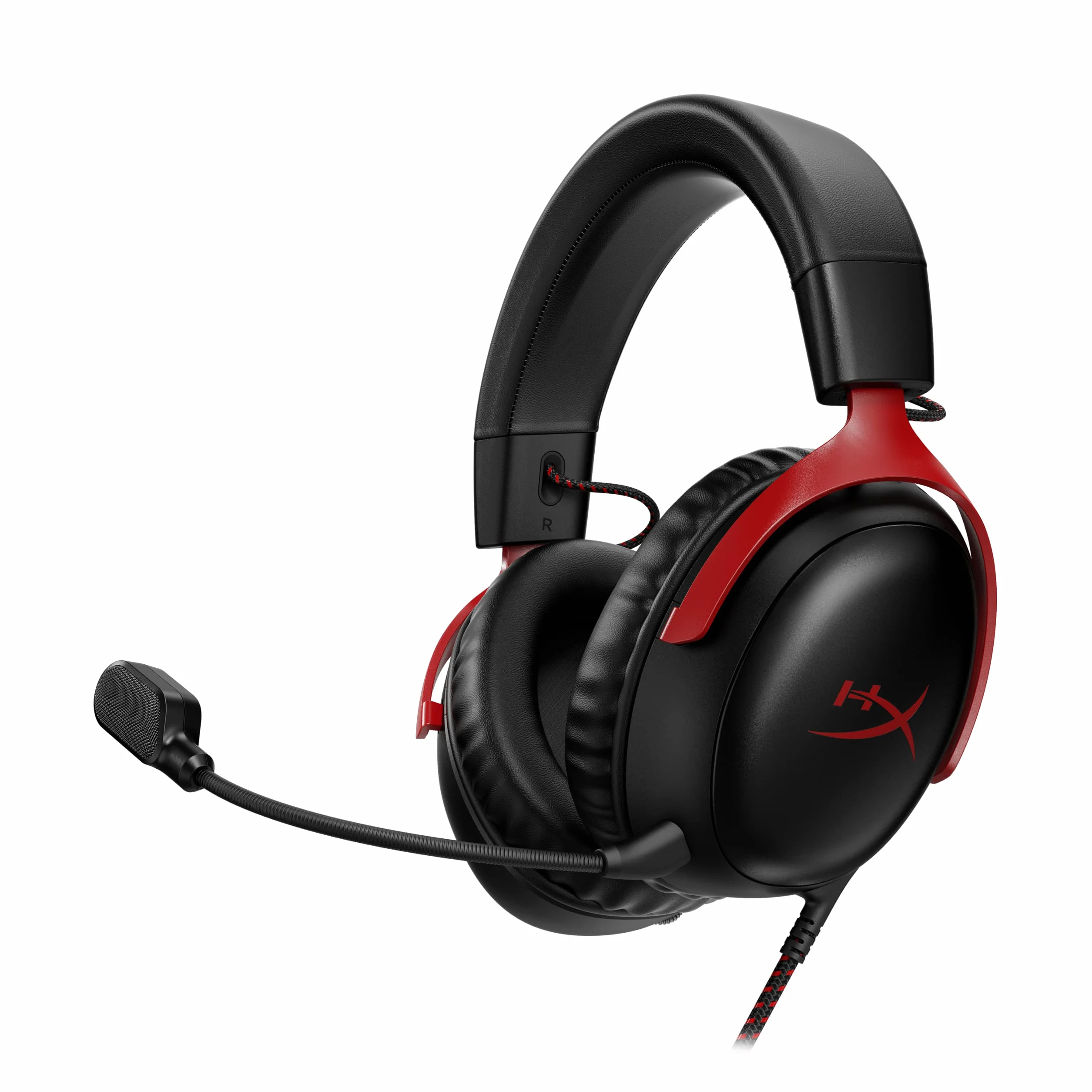 HyperX Cloud III – przewodowy zestaw słuchawkowy do gier, PC, PS5, Xbox Series X|S, kątowy sterownik 53 mm, DTS, pianka memory, stabilna rama, ultra przezroczysty mikrofon 10 mm, USB-C, USB-A, 3,5 mm