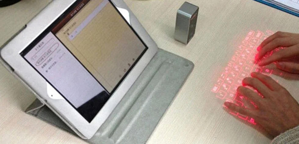 Projektor laserowy Bluetooth do iPhone, iPad, Samsung, Android, laptopów, komputerów srebrny+czarny