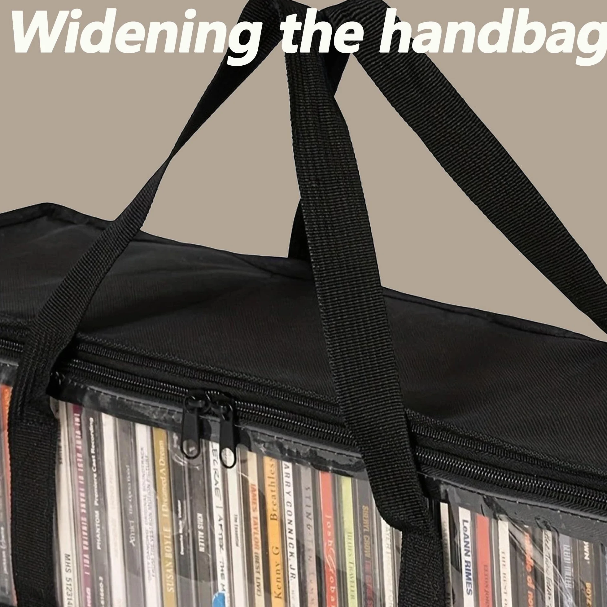 2 Pakiet Przenośne Torebki Do Przechowywania Dvd/Cd, Handy Disc Cd Carry Case, Dvd Ochronny Uchwyt Do Zbierania Pyłu/Organizator, Uchwyty, Filmy Lub Gry Wideo z Wytrzymałymi (60x22x15.2 cm)