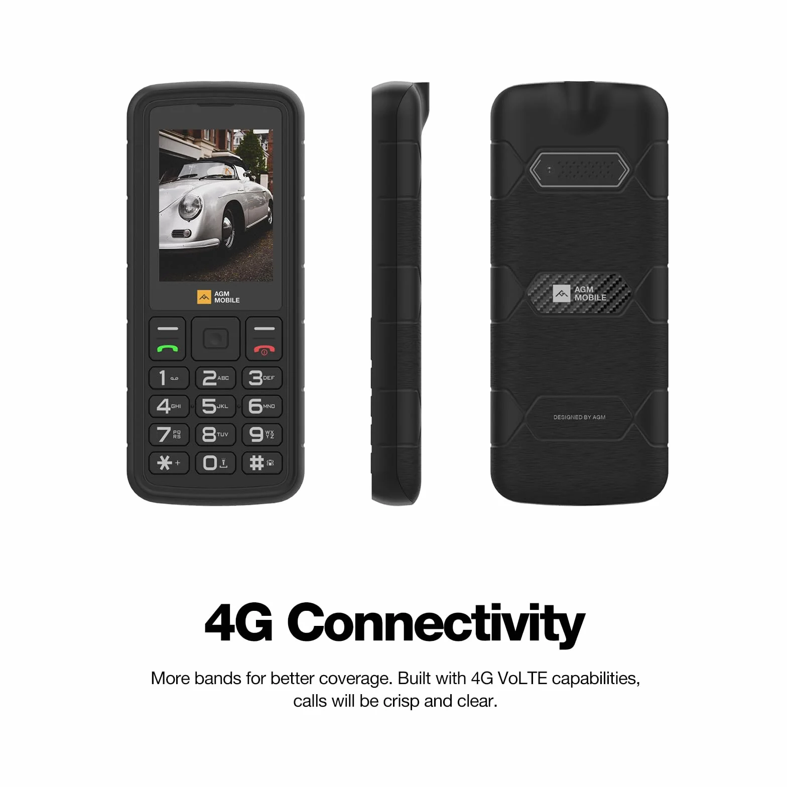 AGM M9 Telefon komórkowy bez umowy, kolorowy wyświetlacz 2,4