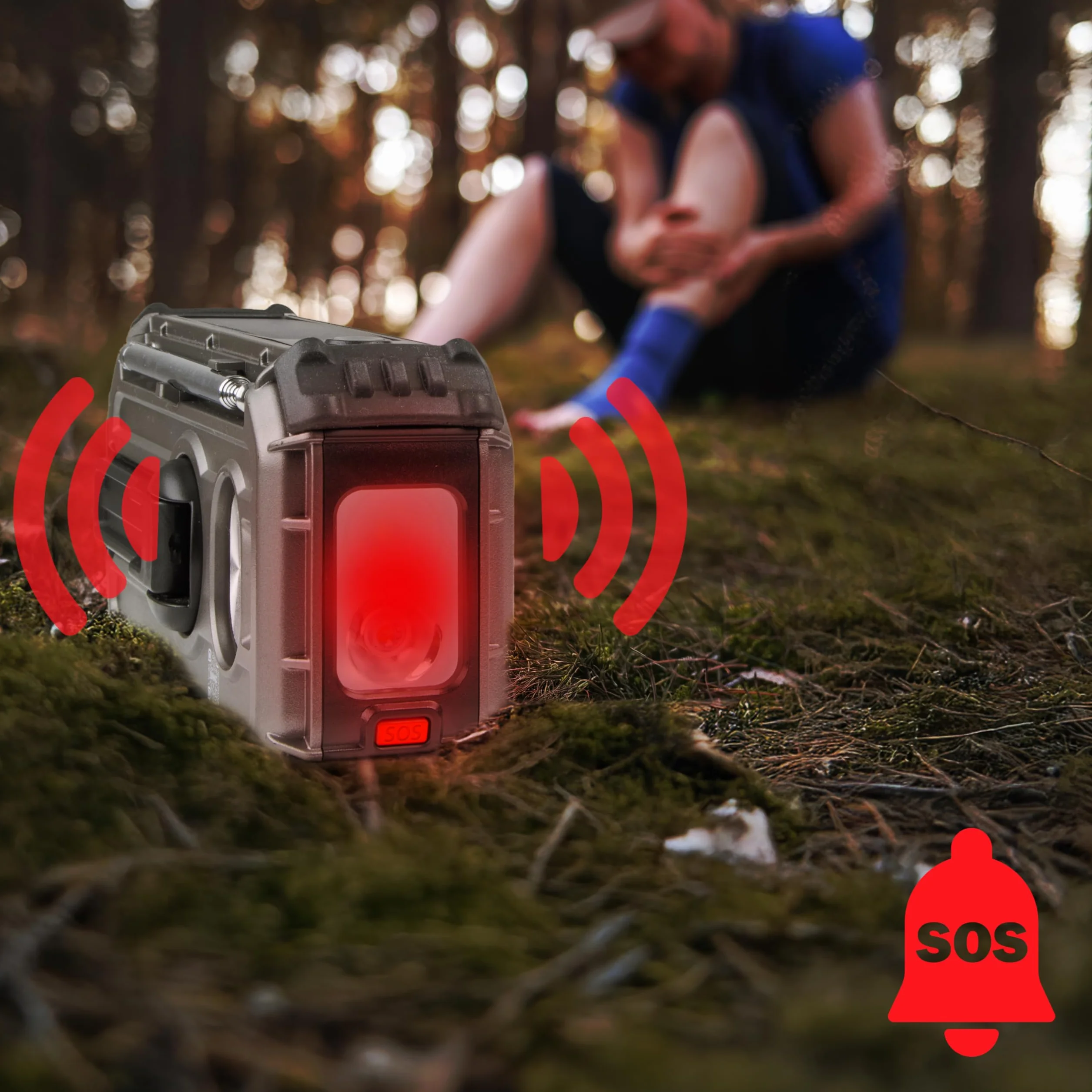 Duronic SDAB1 Radio solarne z dynamem awaryjne pogodowe DAB FM AM USB A C powerbank latarka