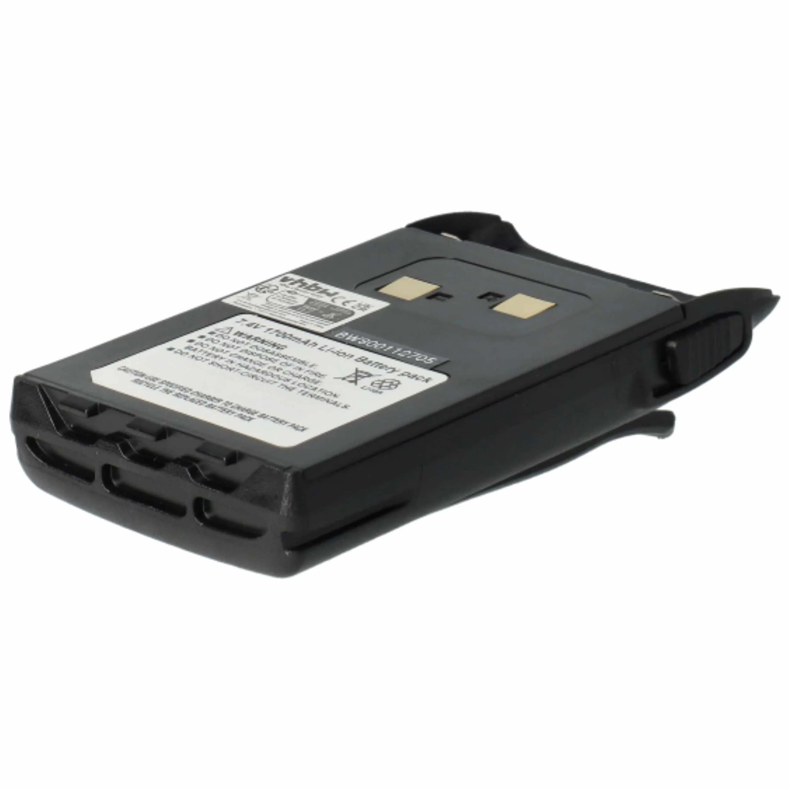 vhbw 2 x bateria kompatybilna z Wouxun KG-UVD1P, KG-UV6D, radio KG-UVD1 (1700mAh, 7,4V, Li-ion) + klips