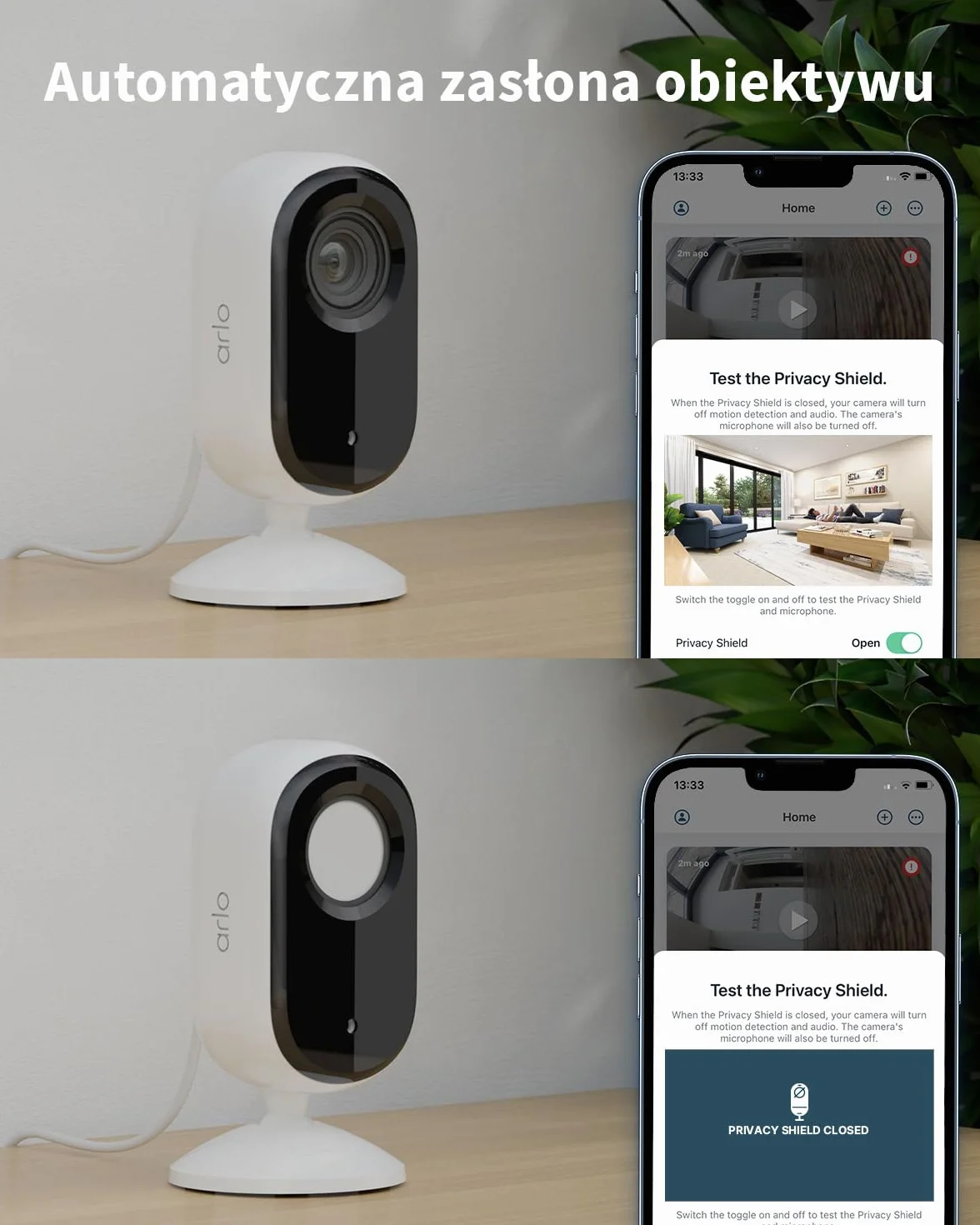 Arlo Kamery monitorujące wewnątrz 2K HD dwukierunkowy dźwięk czujnik ruchu