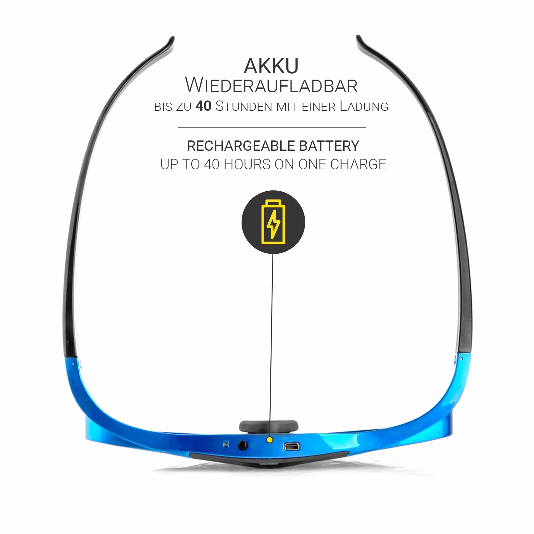 Okulary Hi-Shock DLP Pro Blue Heaven | DLP Link 3D do projektora 3D DLP firmy Acer, BenQ, Optoma, LG, [|96-144 Hz | zasilanie akumulatorowe |DLP Link]