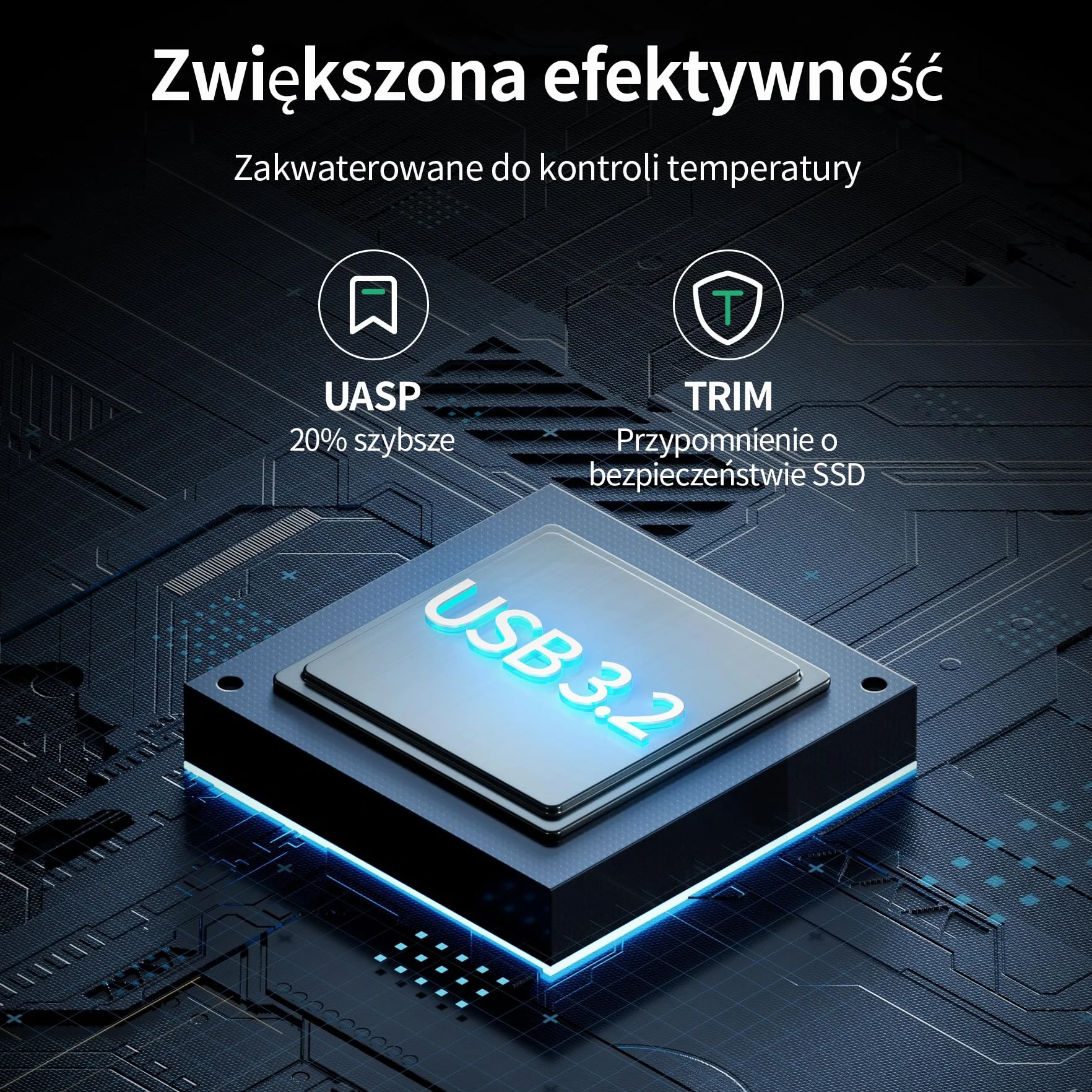 SUIDEK Adapter obudowy M.2 NVMe SSD, czytnik dysków twardych 10 Gbps, bezpłatny konwerter obudowy USB 3.2 z zewnętrznym adapterem PCIe NVMe obsługuje klawisze M.2 2, 2,5