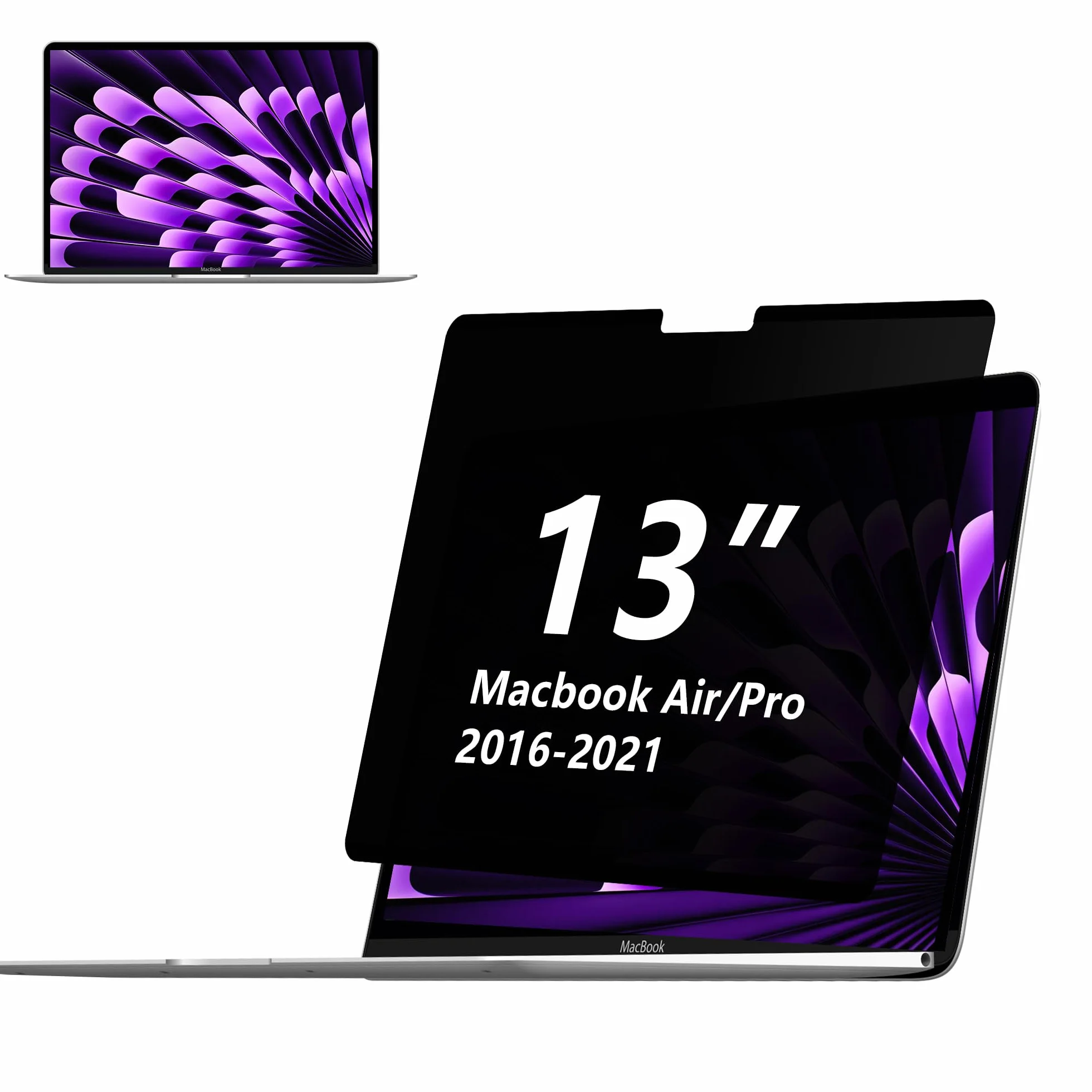 Adeway Prywatny Ekran do Macbook Pro 13 Cali (2016-2022, M1, M2) / Macbook Air 13 cali (2018-2021, M1), Anti-spy, Redukcja Niebieskiego Światła & Anti-Glare, Idealny do Biura i Podróży