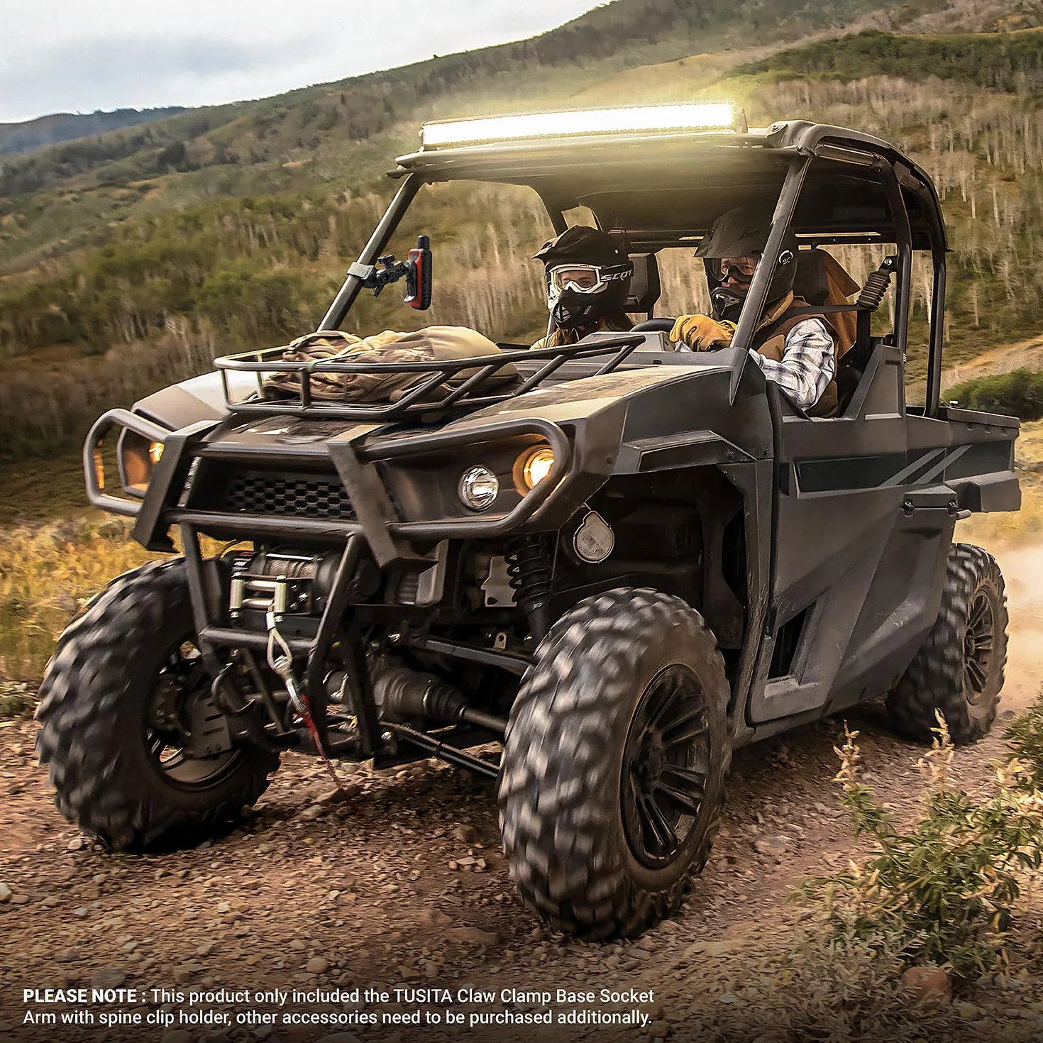 TUSITA Motocyklowy ATV/UTV Uchwyt Kompatybilny z Garmin Ręcznym GPS - Podstawa Zacisku