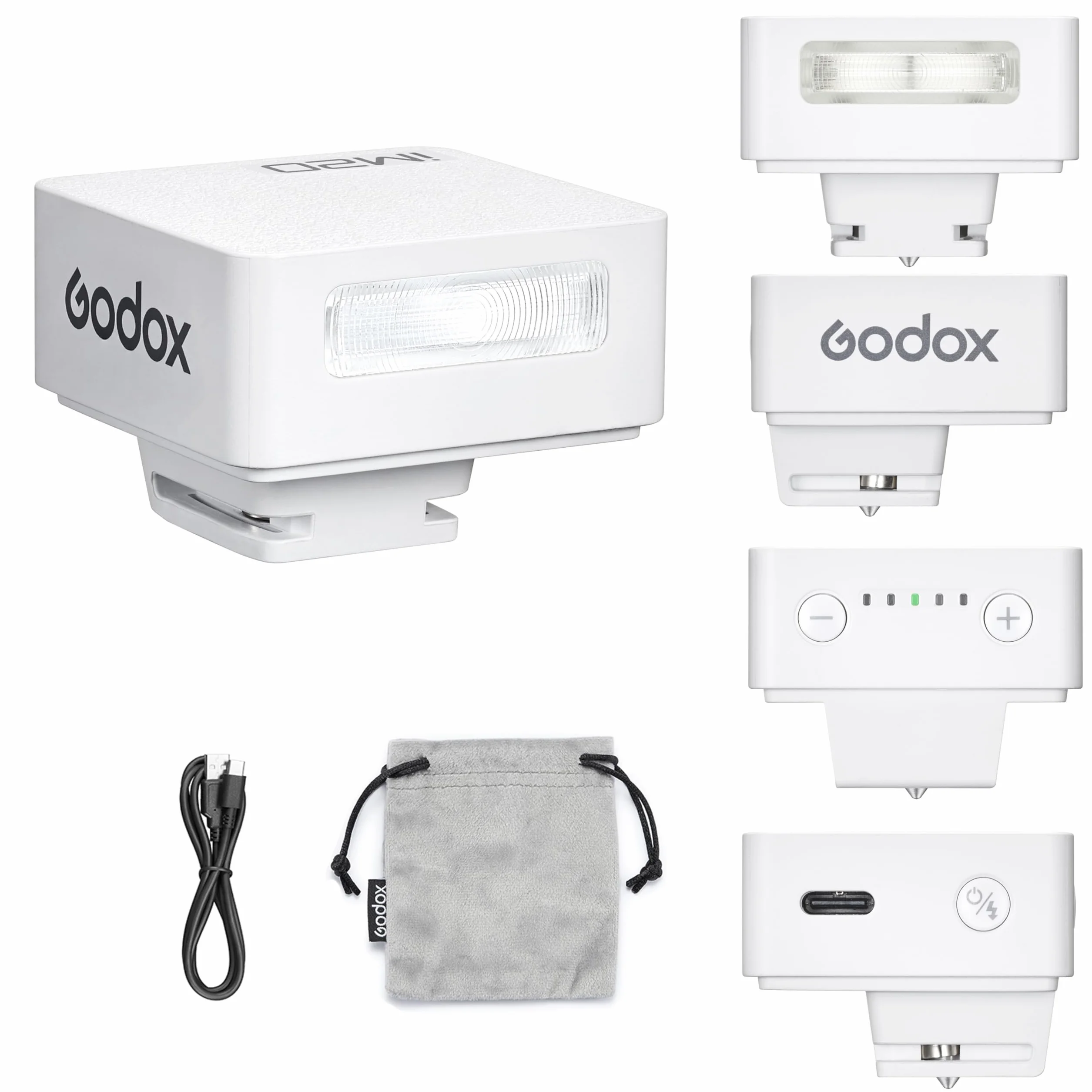 Godox iM20 Lampa Błyskowa Mini Speedlite 440 Błysków Pojedynczy Styk Hotshoe Wbudowana Bateria Litowa
