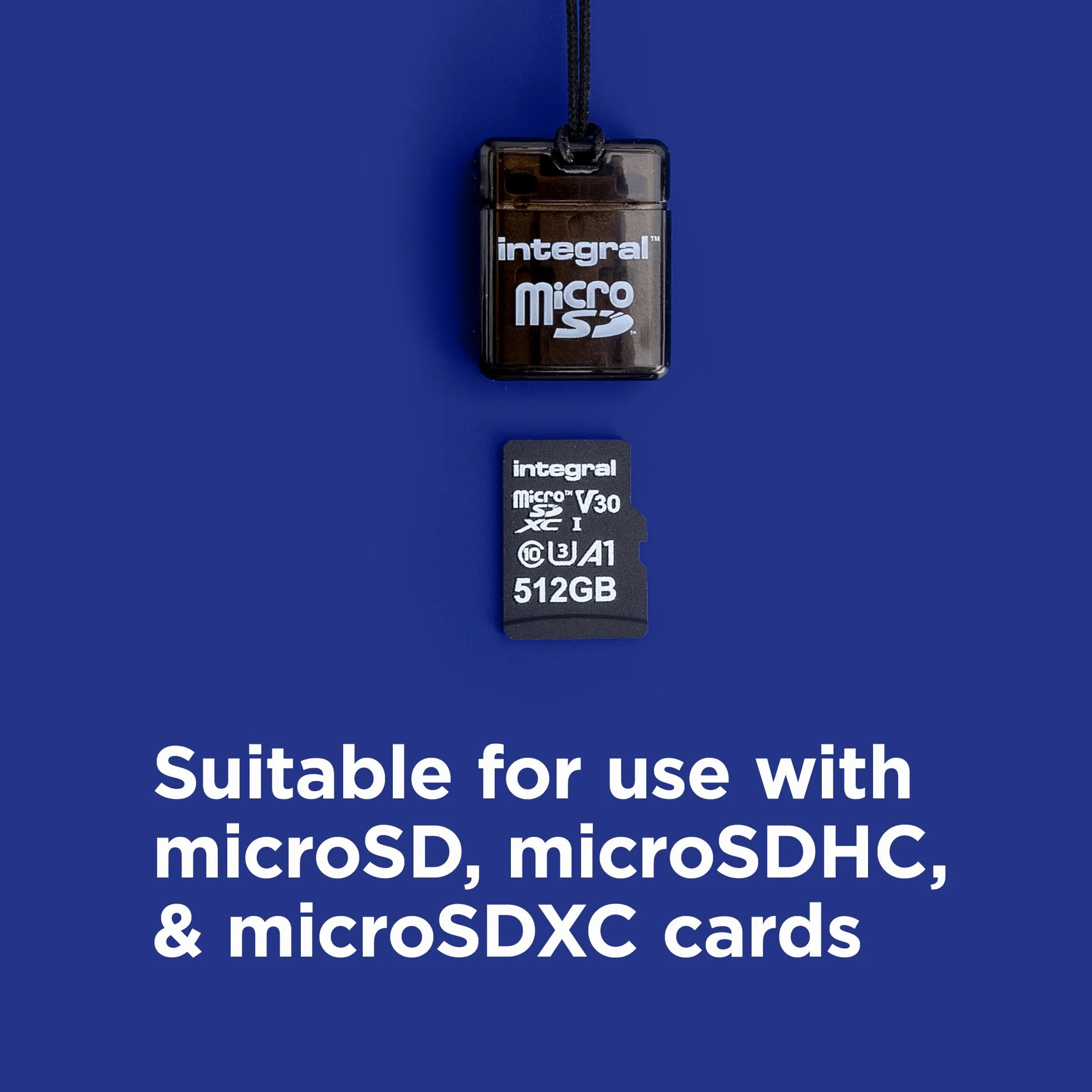 Integral Adapter czytnika kart pamięci micro SD USB2.0 – kompaktowy, Plug & Play, kompatybilny z microSD, microSDHC i microSDXC