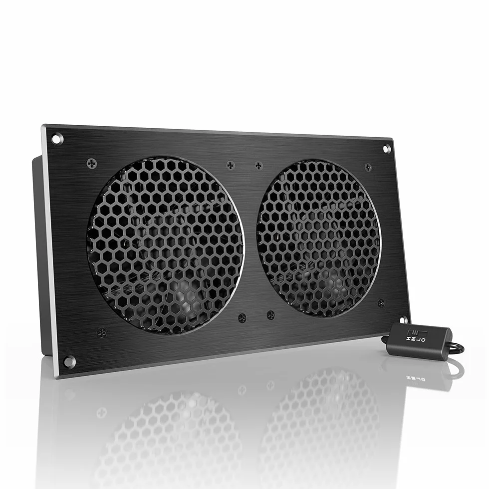 AC Infinity AIRPLATE S7, Cichy system chłodzenia wentylatora z prędkością kontroli, for Home Theater AV Cabinet Cooling