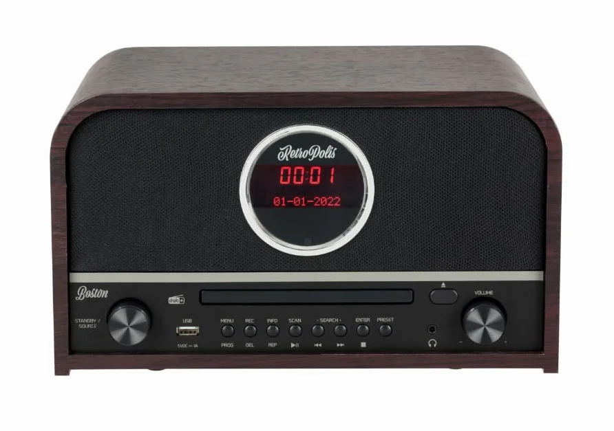 Radio BOSTON AM/FM DAB+ Bluetooth CD USB-A LED