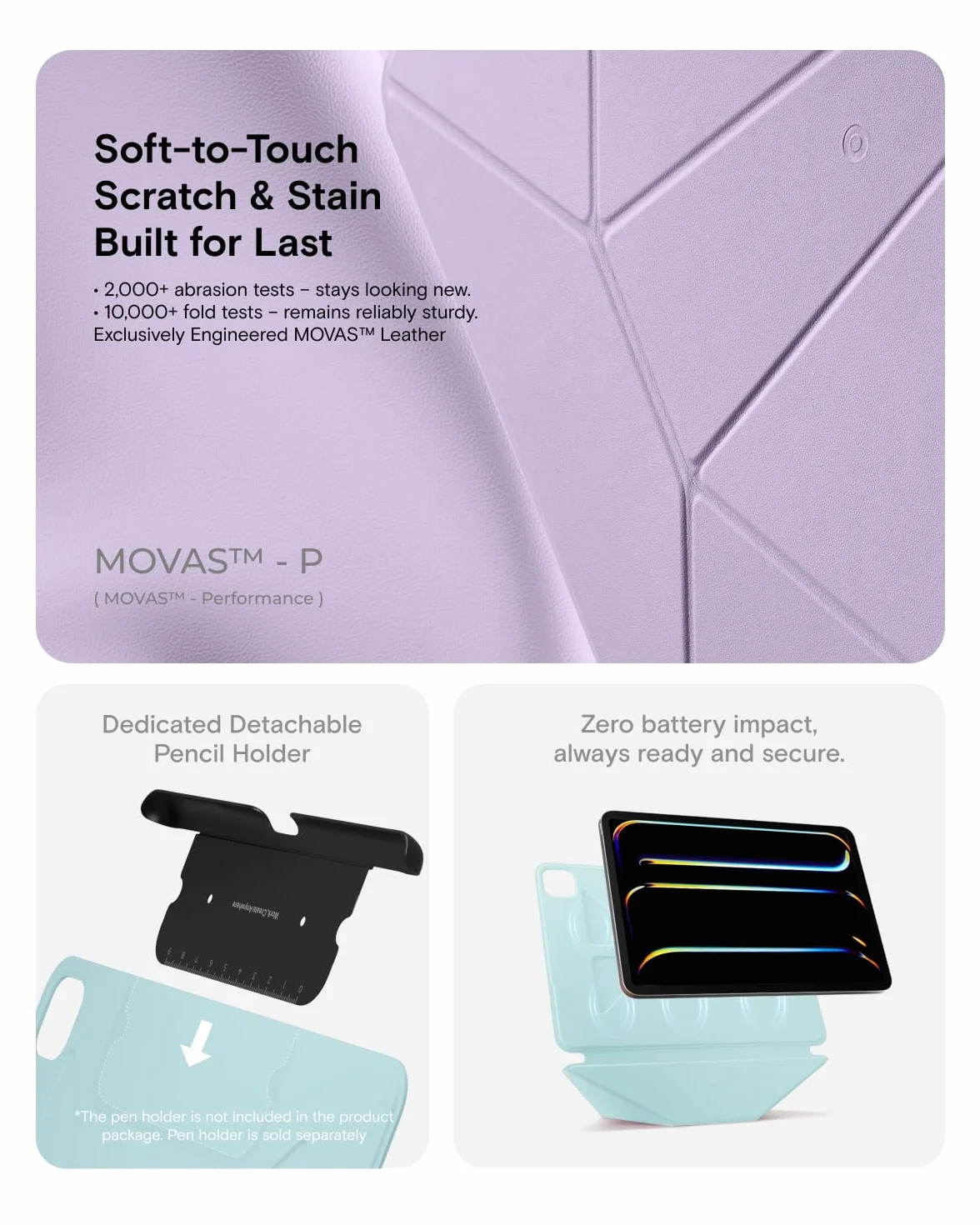 MOFT Dynamic Folio etui do iPada Air 11" (M4/M3/M2/4/5. Gen 2026/2025/2024), smukłe magnetyczne etui na tablet ze stojakiem i ponad 20 kątami widzenia, funkcja automatycznego budzenia/uśpienia - Peony