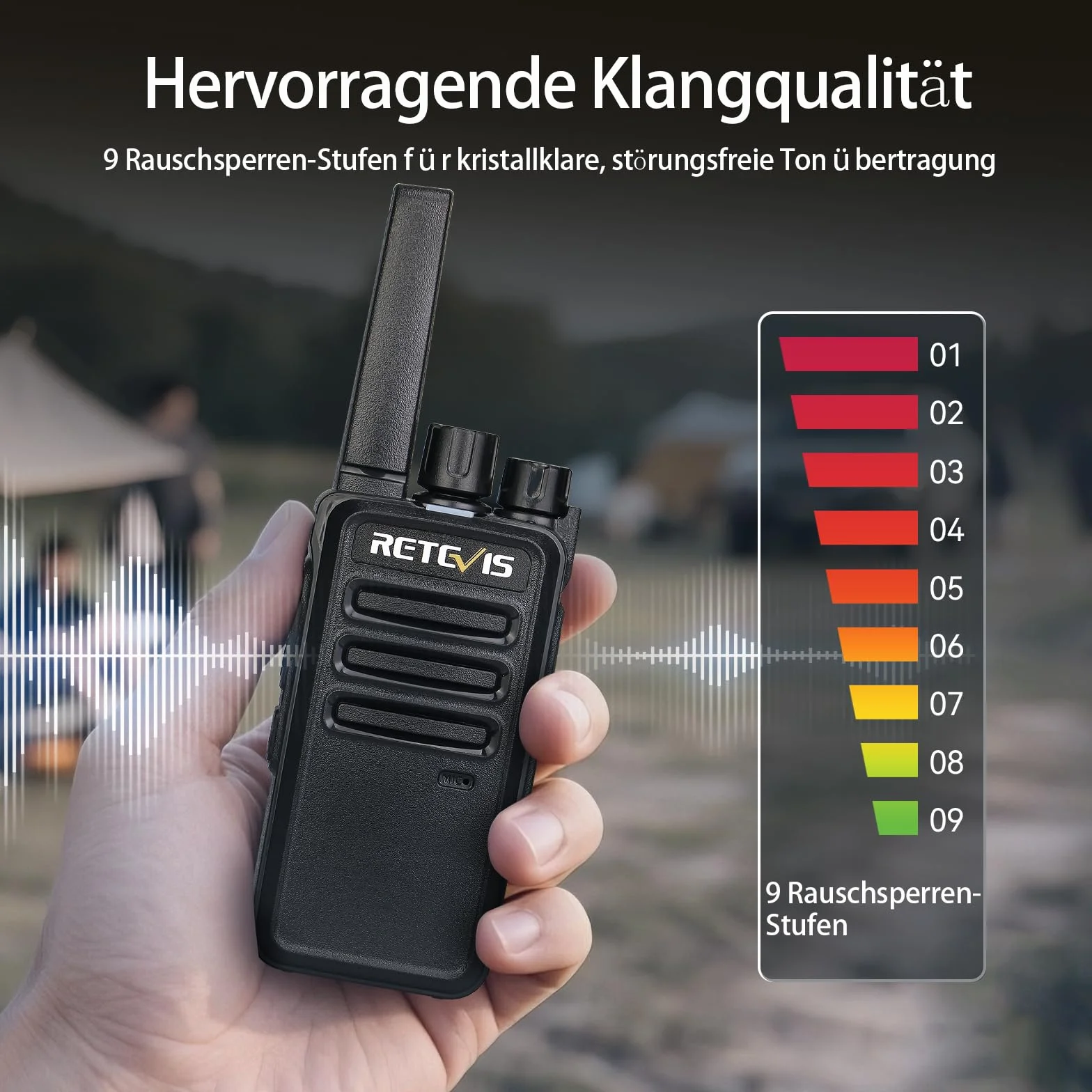 Retevis RT668 Walkie Talkie Krótkofalówki 16 Kanałów CTCSS/DCS VOX Akumulator 2 Sztuki