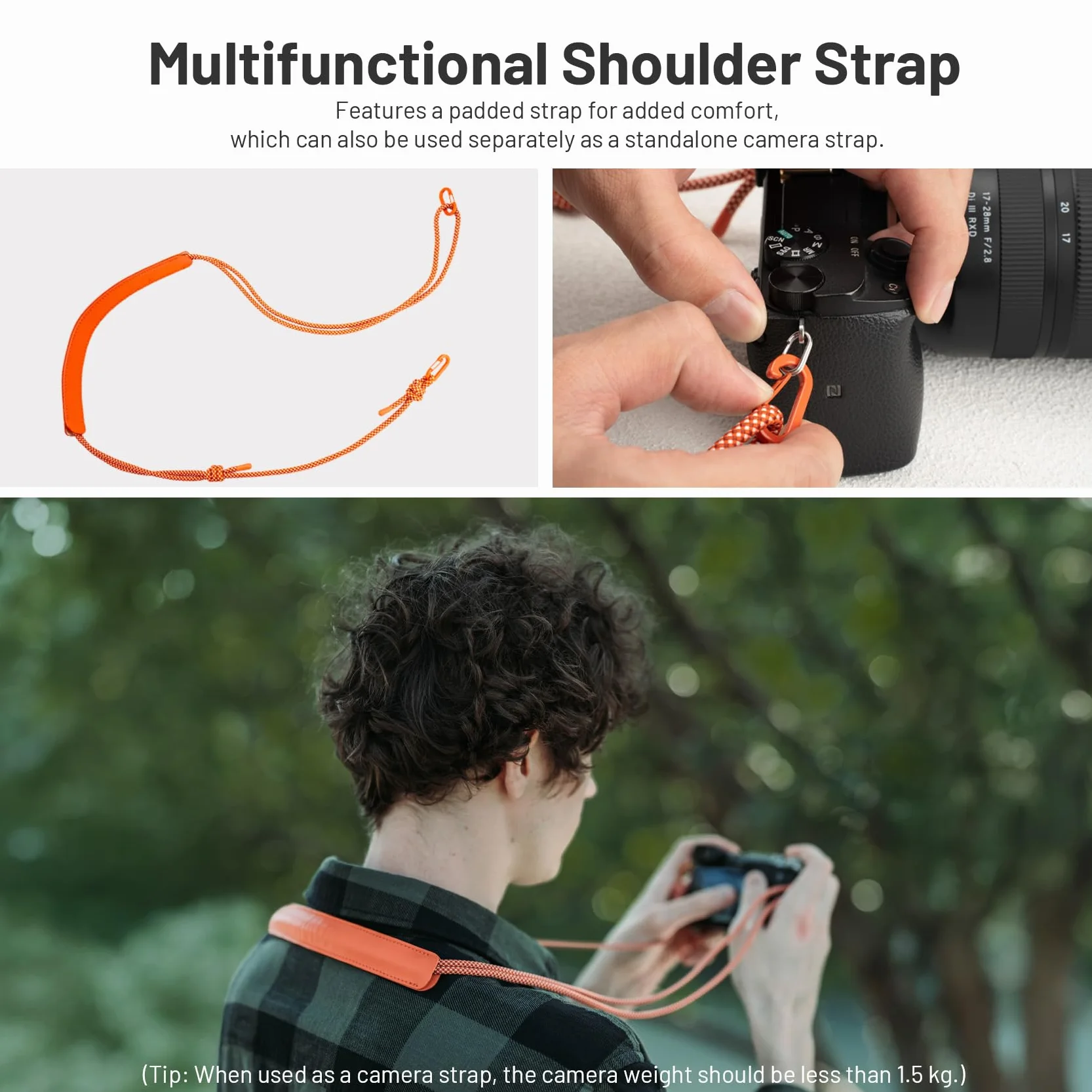 PGYTECH OneGo cameratas met trekkoord straatfotografie zachte handtas schoudertas voor spiegelloze Canon Sony Fuji action camera wit