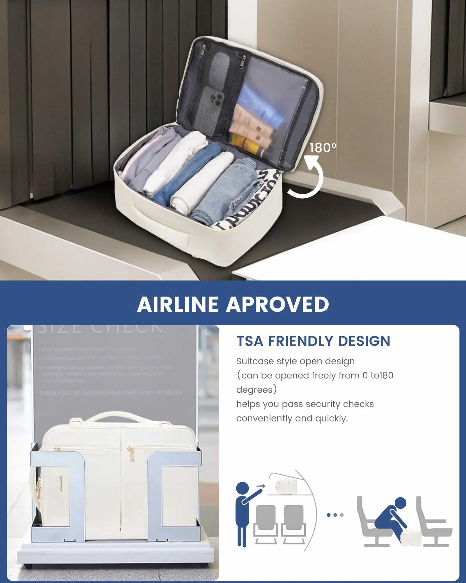 LOVEVOOK Ryanair Torby kabinowe 40 x 20 x 25 cm, podręczny, plecak podróżny, 20 l, torba do samolotu, lekka, mała torba marynarska, rozmiar kabiny do Eurowings Wizz Air Easyjet Fligh