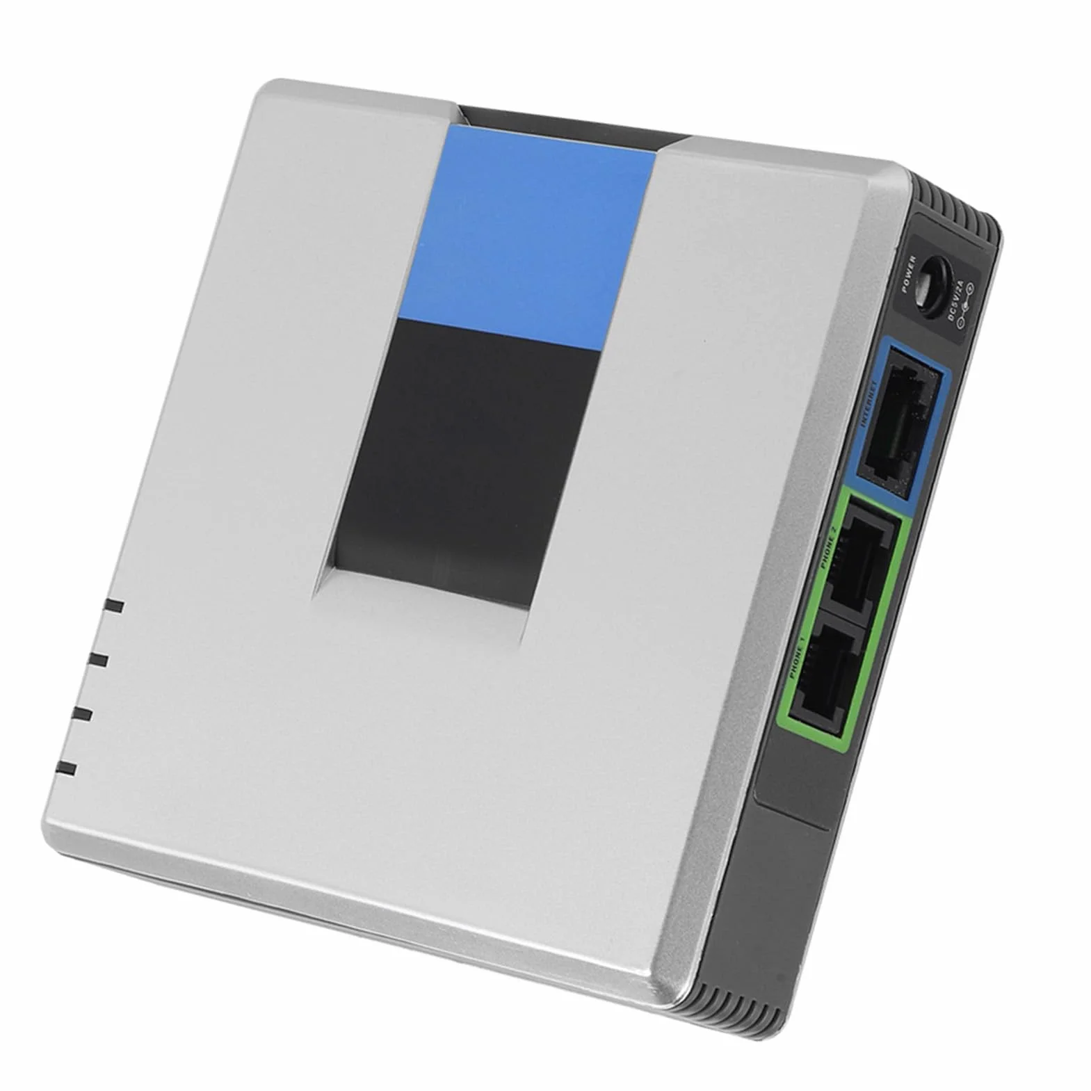 VoIP Telefon Internetowy 2 Porty Adapter SIP RJ45 Kabel dla PAP2T z instrukcją Obsługi - do połączeń Międzynarodowych (wtyczka UE)