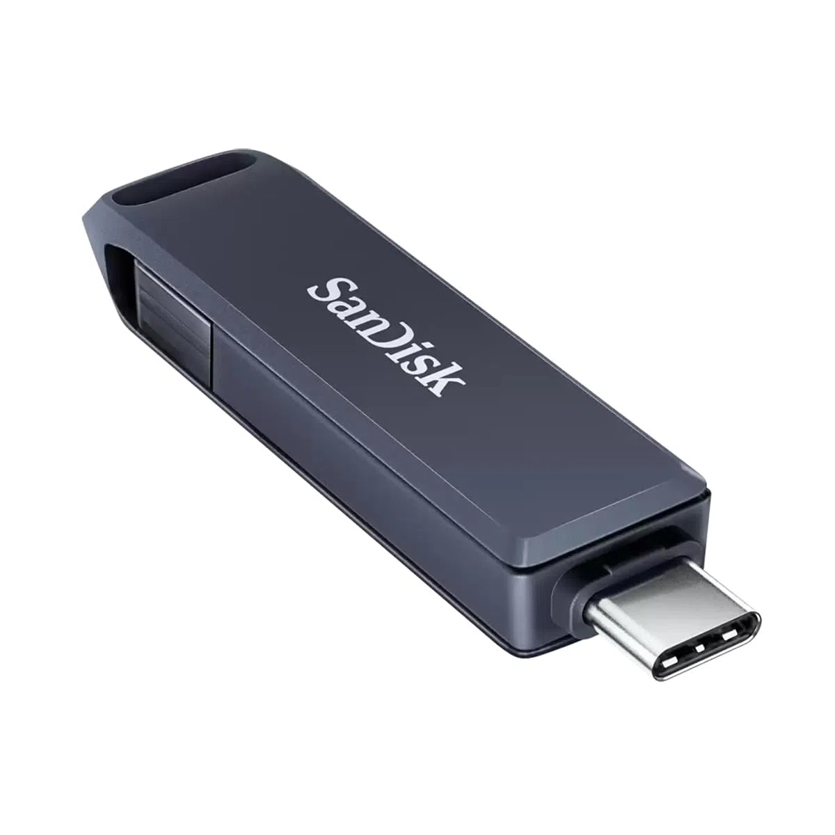 SanDisk Napęd telefoniczny 128 GB, pamięć USB do iPhone'a, iPada, PC i Mac (pamięć 2 w 1, złącza Lightning i USB typu C, automatyczna kopia zapasowa, ochrona hasłem, metaliczne niebo