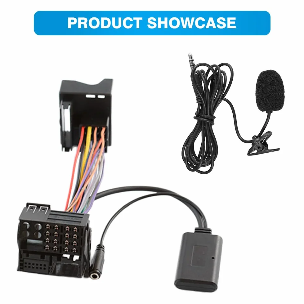 Riloer Adapter Bluetooth Audio AUX z mikrofonem, pasuje do BMVV Z4 (E85/E86), X3 (E83), Mini Coopera (R50/JCW), Mini Coopera S R53