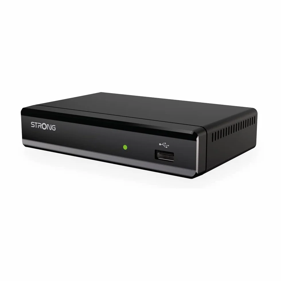 STRONG - Dekoder TNT Full HD - SRT8109 - Funkcja rejestratora - Zgodność z normami HEVC265 & Dolby Digital Plus - Port HDMI, SCART, USB - Elektroniczny przewodnik po programach - Czarny
