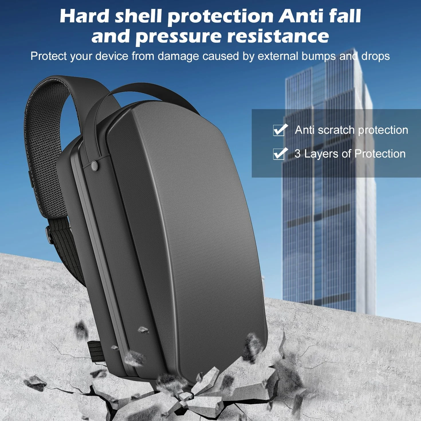 Torba do przenoszenia kompatybilna z Meta Quest 3S/Quest 3/Quest 2/Vision Pro/Pico 4, Hard Travel Case, kompatybilna z Kiwi Design, czarny, VRBag