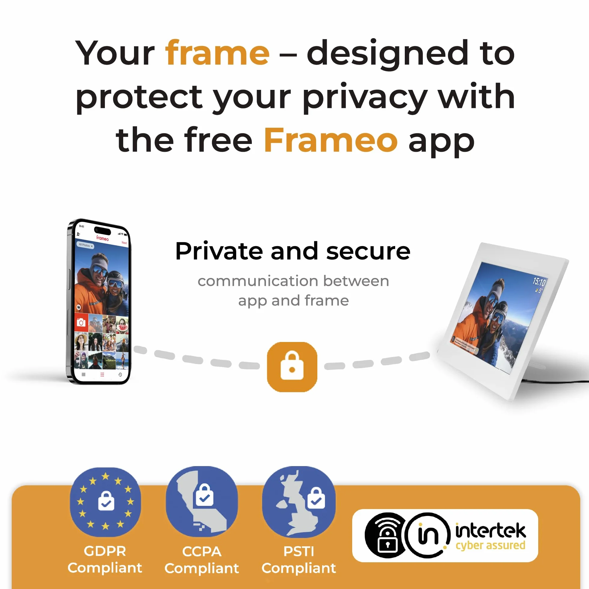 Denver Cyfrowa ramka na zdjęcia, biała, 10,1 cala z Wi-Fi – Frameo Digital Photo Frame Frame Frame z ekranem dotykowym i pamięcią 16 GB – elektryczna ramka na zdjęcia ze sterowaniem za pomocą