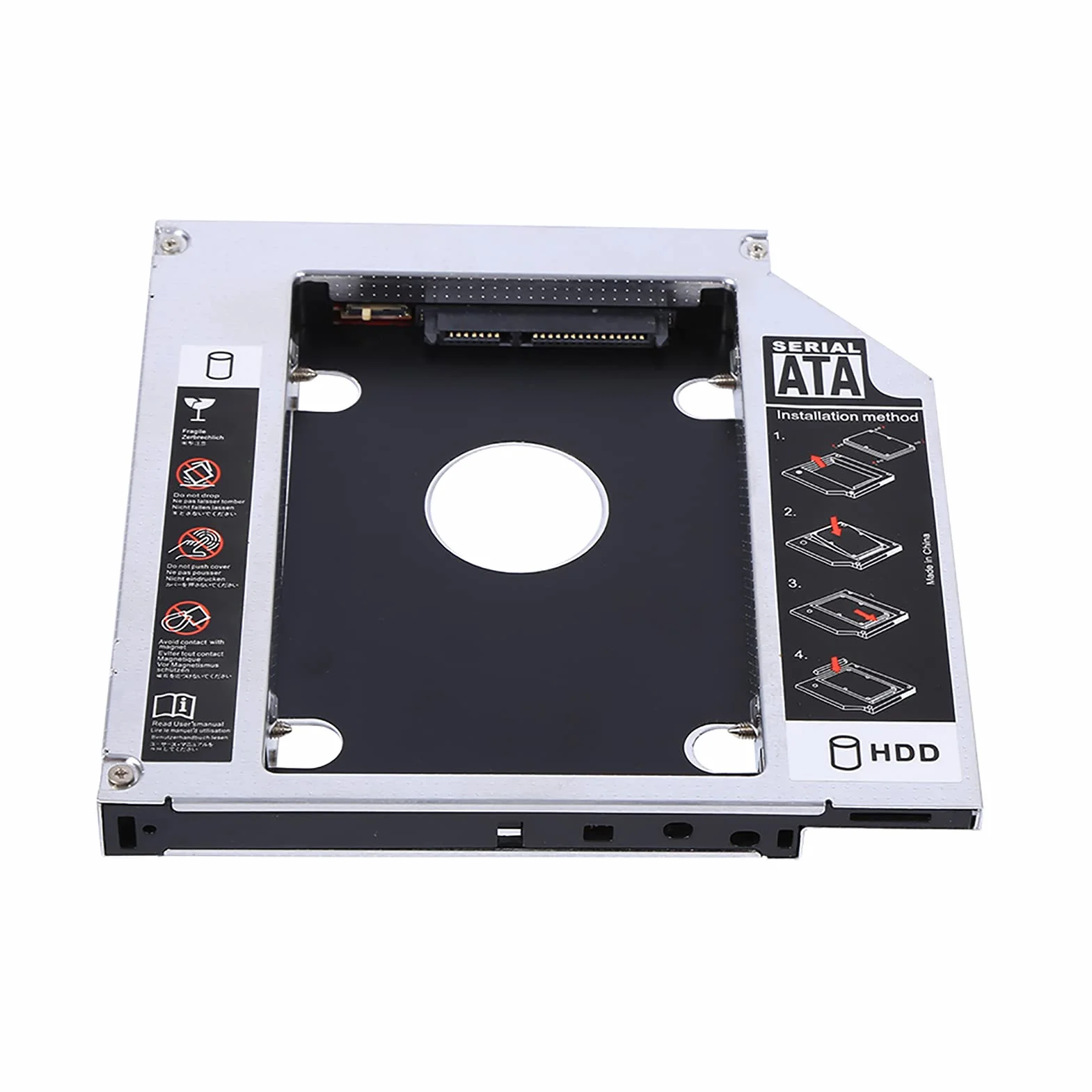 Wnęka na dysk twardy, stabilny, aluminiowy, trwały, pochłaniający hałas dysk twardy 12,7 mm do komputera do laptopa