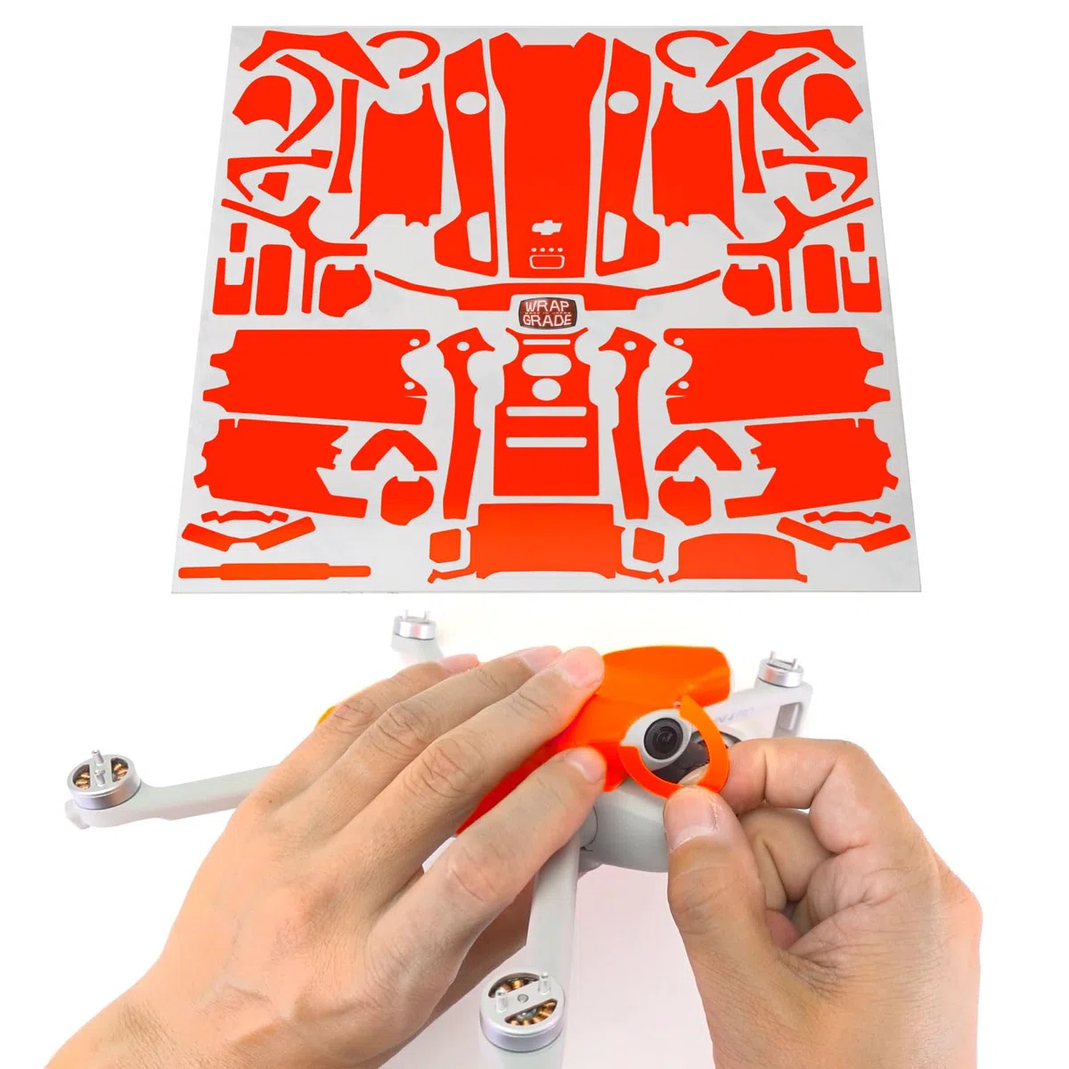 WRAPGRADE Skin Naklejki skórne dla DJI Mini 4 Pro (Super Red)