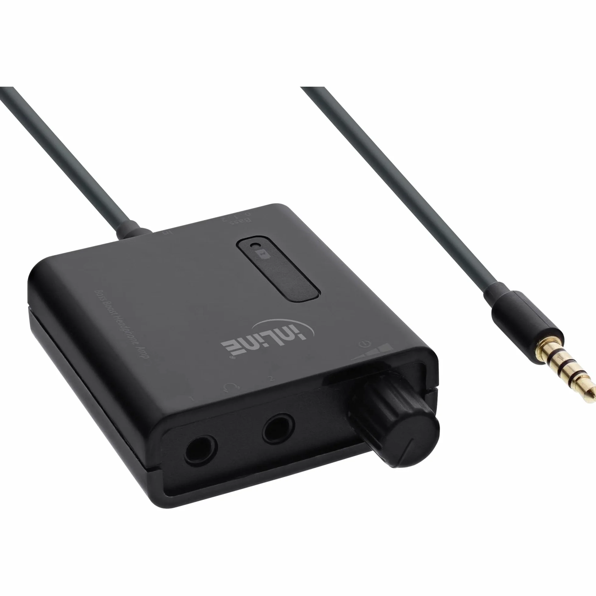InLine 33057I Mobilny wzmacniacz słuchawek stereo, z wzmocnieniem basu, jack 3,5 mm, 1 x IN, 2 x OUT