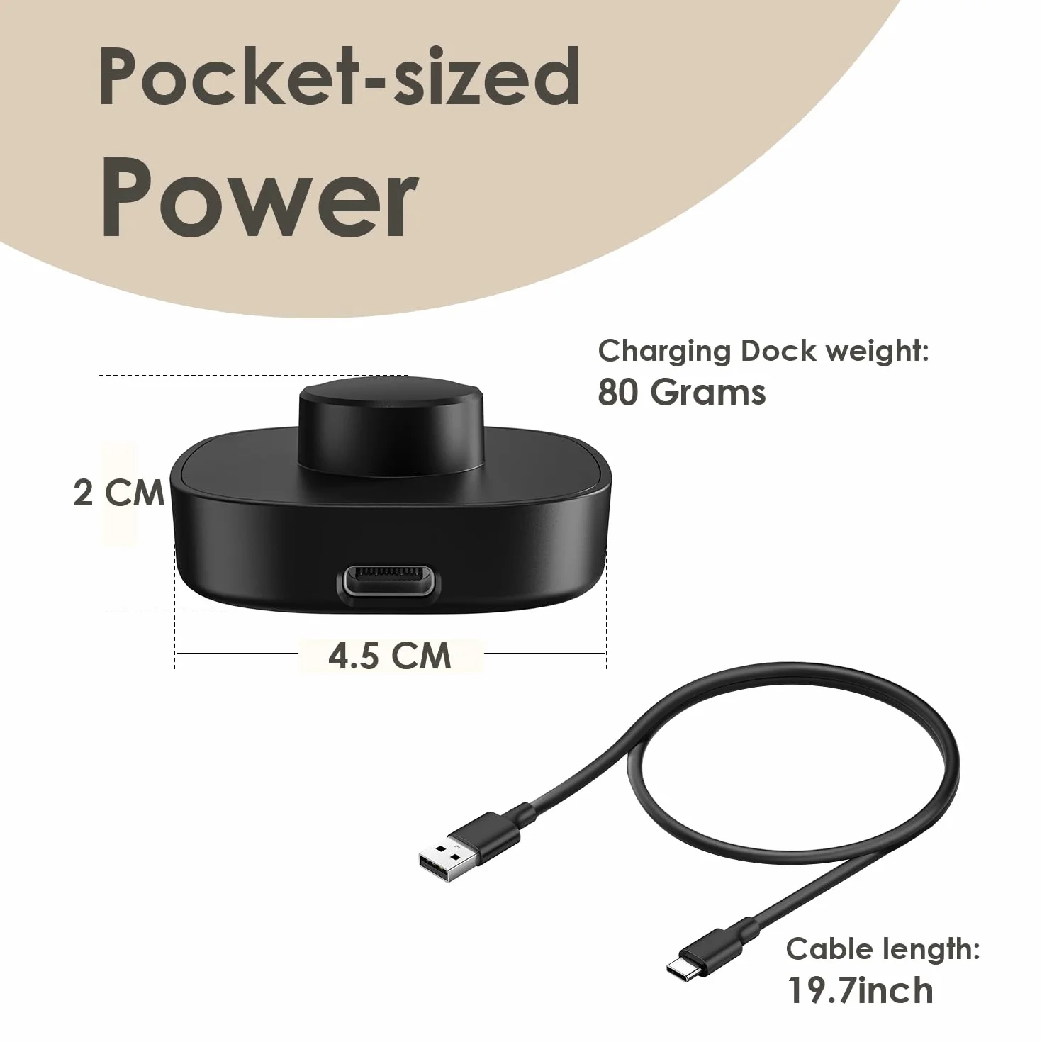 Ładowarka Smart Ring rozmiar 7 – kompatybilna z Oura Ring Gen3, stacja dokująca USB C