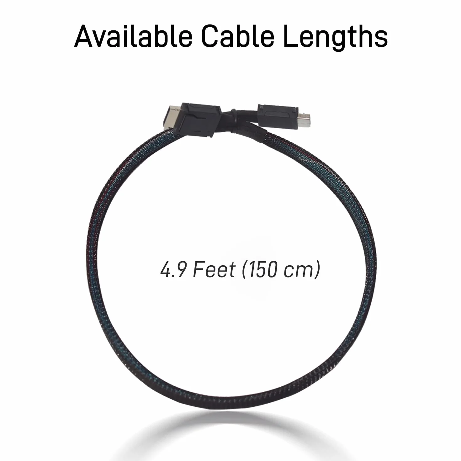 Oculink Kabel PCIe 4.0 SFF-8611 4i męski przedłużacz do Oculink eGPU onexGPU Mini PC SSD, 150 cm