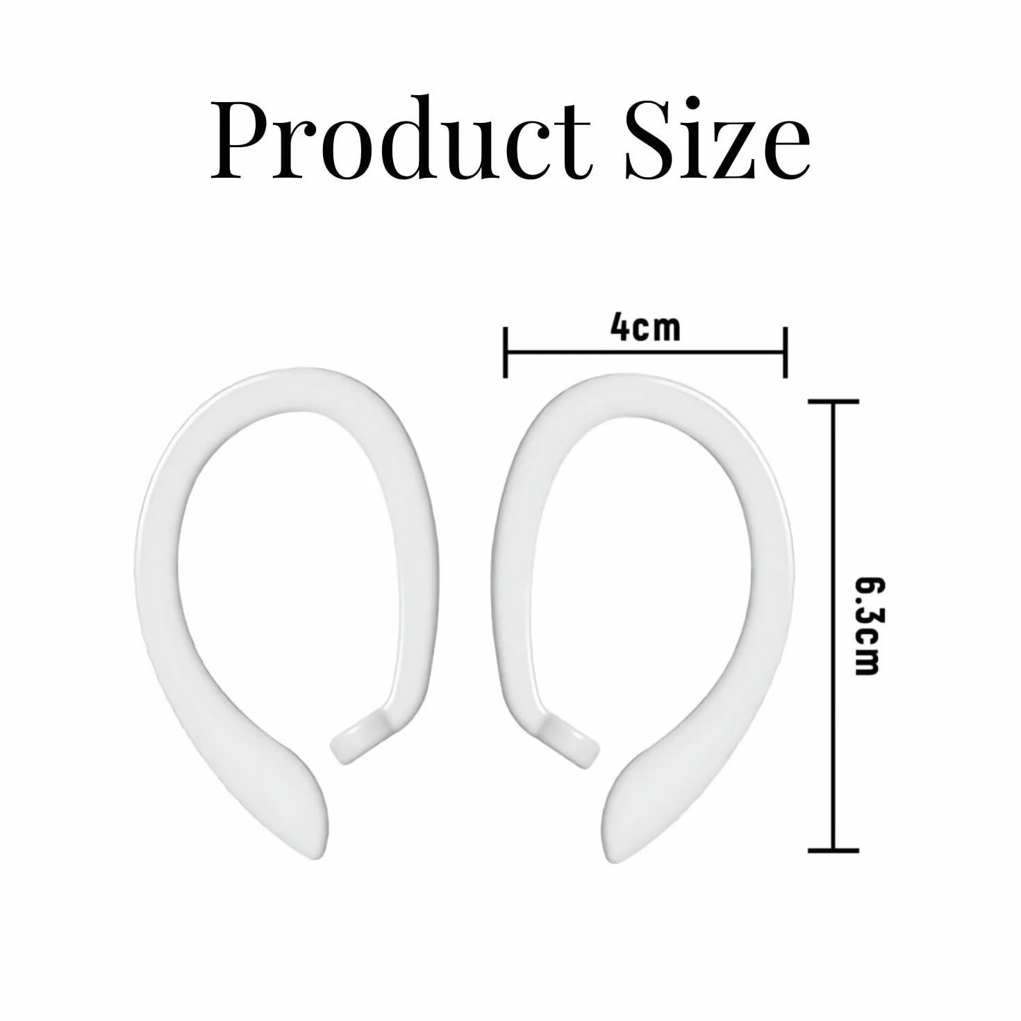 1 para zaczepów na ucho do słuchawek Bluetooth, do słuchawek Airpods, Apple, akcesoria sportowe, ochrona przed zgubieniem, silikonowe zaczepy na ucho