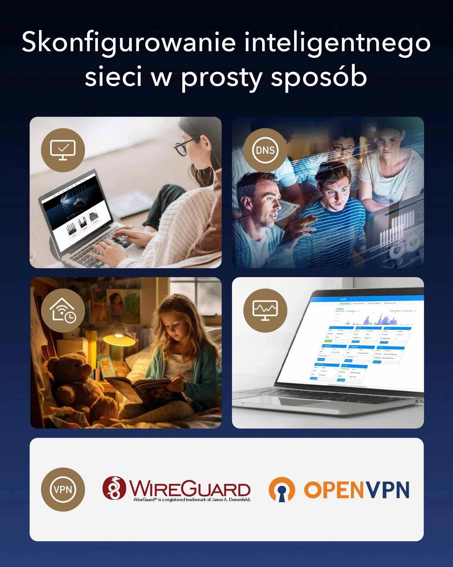 Cudy AX3000 2.5G System Wi-Fi 6 Mesh Dla Całego Domu, Idealny dla Internetu 1Gig+, Wireguard, OpenVPN, Zerotier, Opakowanie, M3000 1-Pack (M3000 1-Pack V2.0)