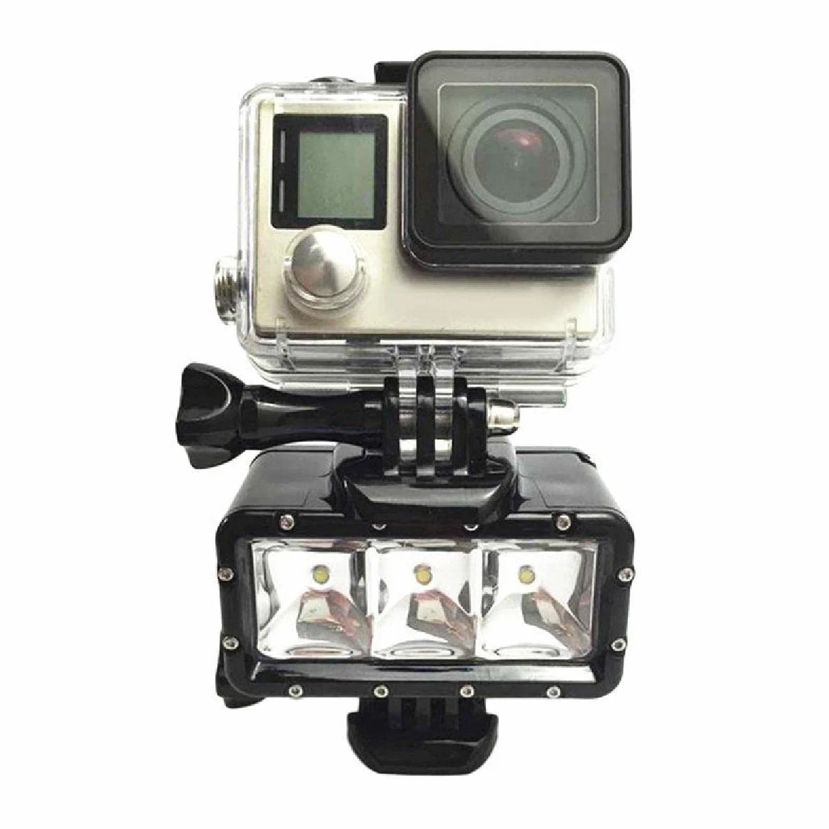 30 m wodoodporne światło punktowe do nurkowania, światło LED, lampa wideo, fotograficzna lampa do nurkowania dla GoPro Hero 5 4 3+ 3 SJ4000 akcesorium część