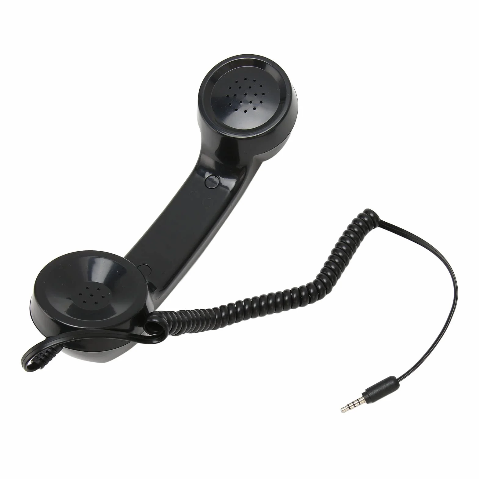 Zapasowa Słuchawka Telefoniczna, Retro Telefony Komórkowe, Odbiornik Telefonu Komórkowego z Przewodem Spiralnym o Długości 9 Stóp, odpowiedź Jednym Przyciskiem/regulacja (Czarny)