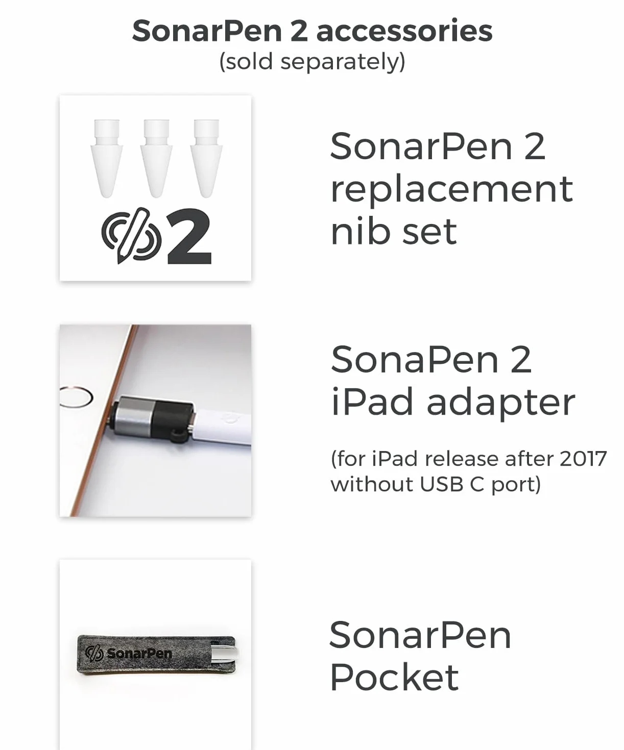 SonarPen 2 Wrażliwy na nacisk rysik do iPada z odrzuceniem dłoni przyciskiem skrótu wykrywaniem nachylenia biały USB
