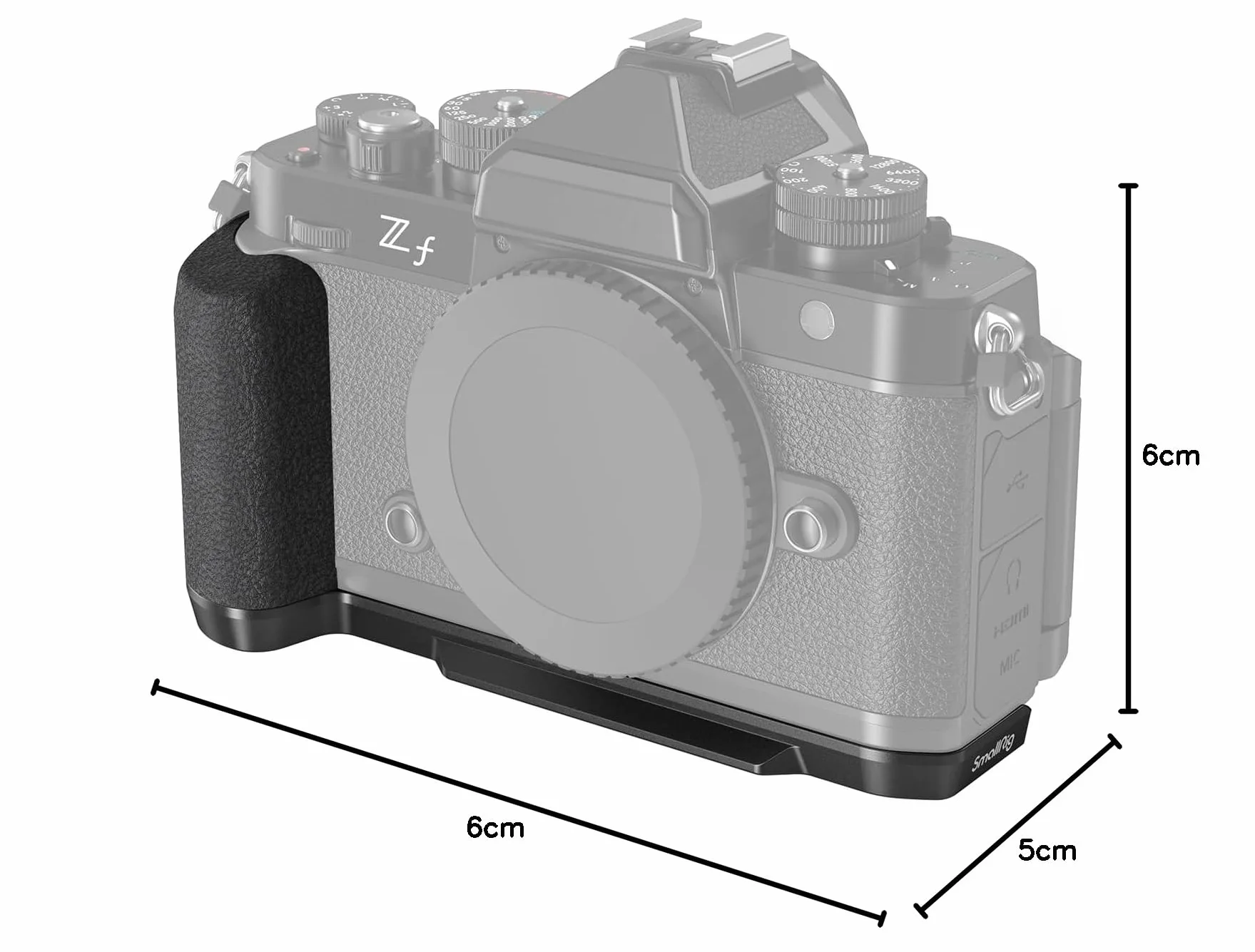 SMALLRIG Z f Handgrip L-Shape Grip dla Nikon Aparatu z Ergonomicznym Silikonowym Uchwytem, Wbudowaną Płytką Szybkiego Zwalniania dla Arca do Szybkiego Włączania Statywu/Fotografowania z Ręki - 4262